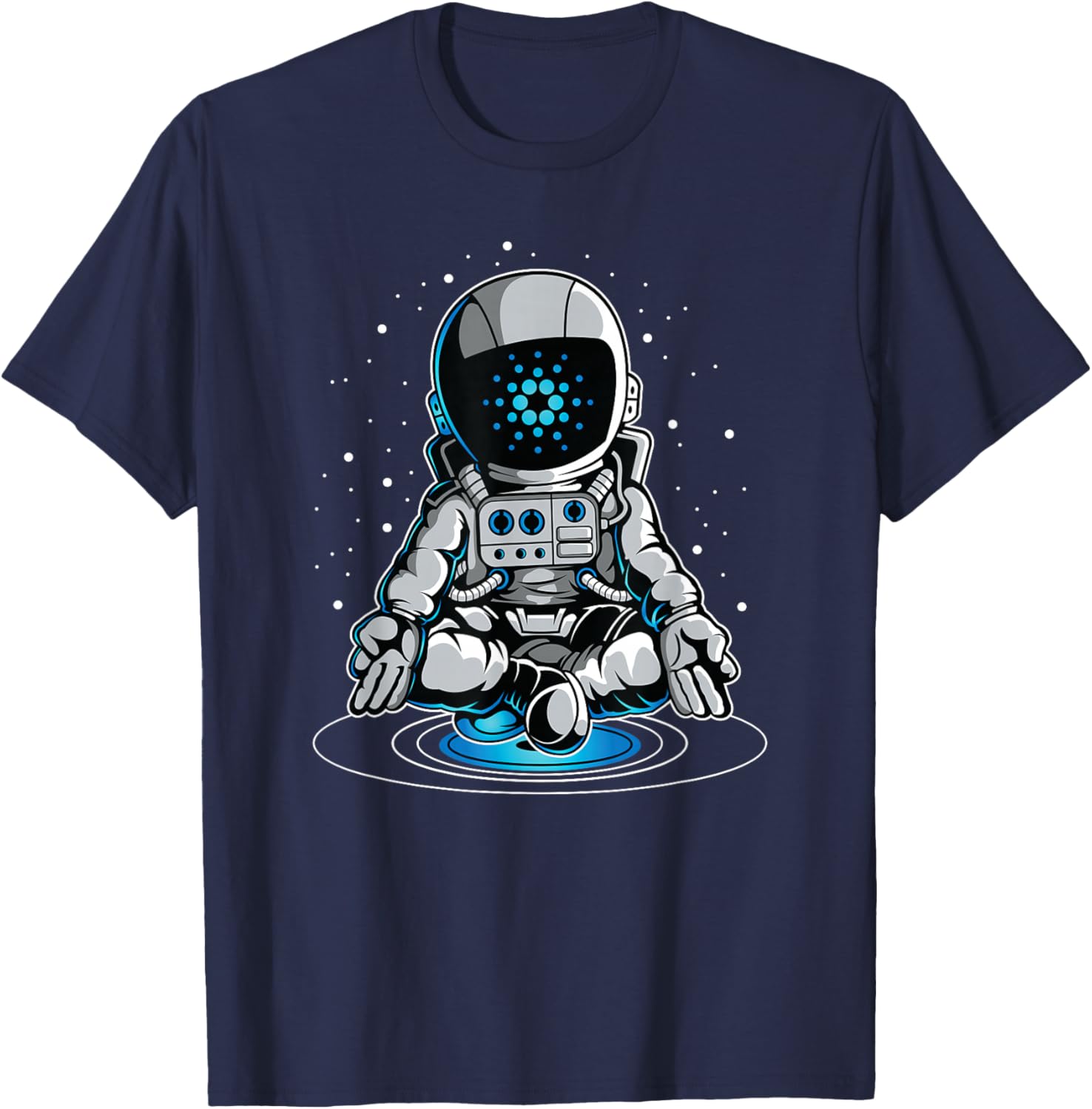 Cool Cardano Space Suite Shirt, ADA Coin Cryptocurrency T-Shirt - T-Shirt | Navy