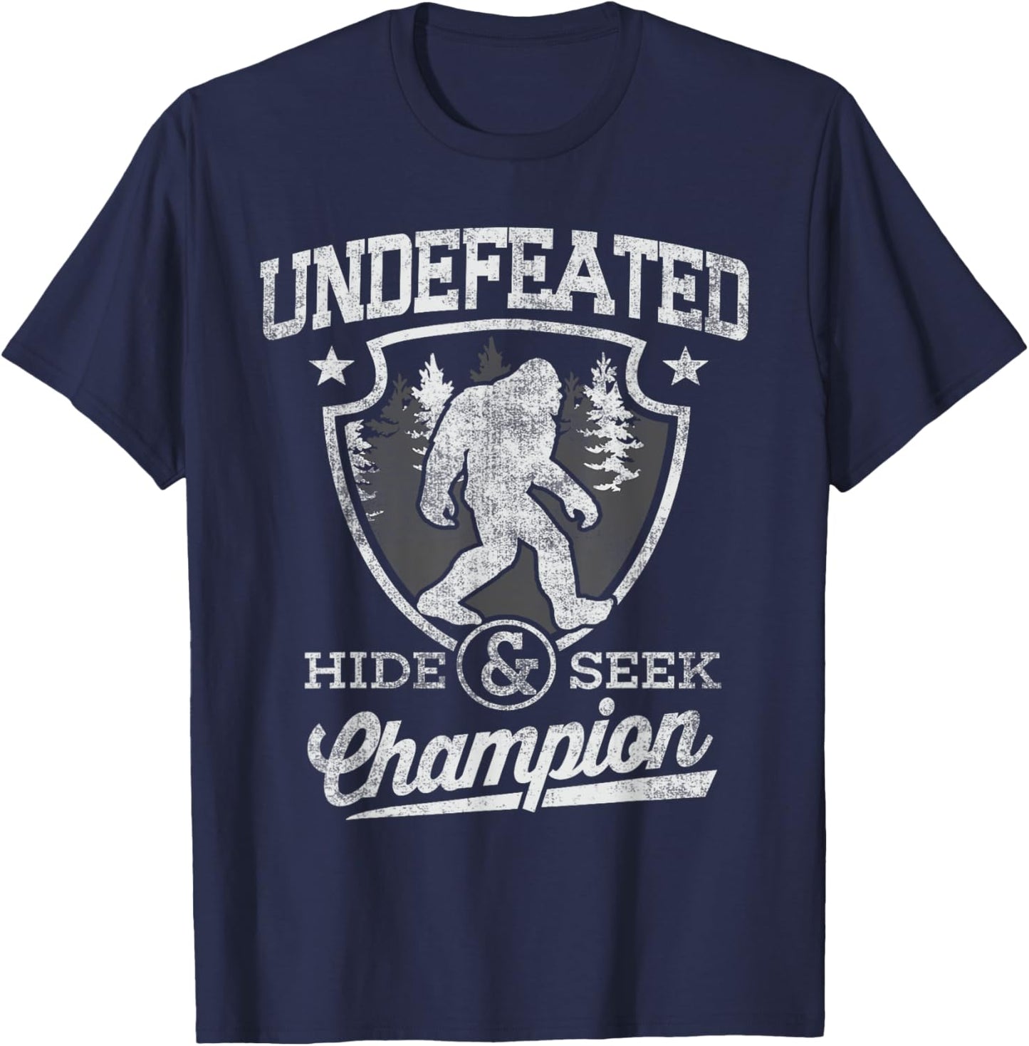 Bigfoot hide and seek champion Shirt for Sasquatch Men Kids T-Shirt - T-Shirt | Navy