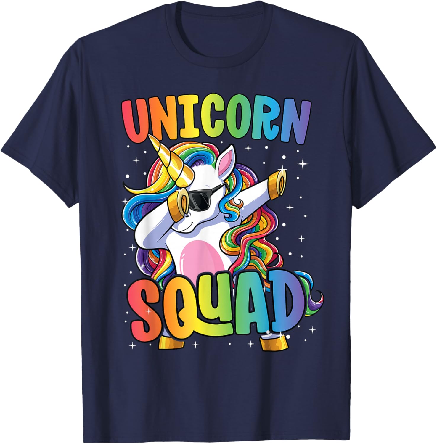 Unicorn Squad Shirt Boys Girls Dabbing Unicorn T-Shirt - T-Shirt | Navy