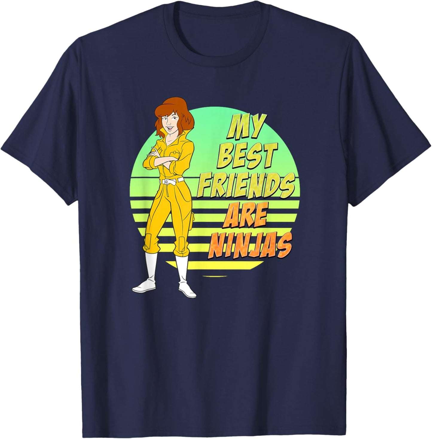 April O'Neil - My Best Friends are Ninjas T-Shirt - T-Shirt | Navy