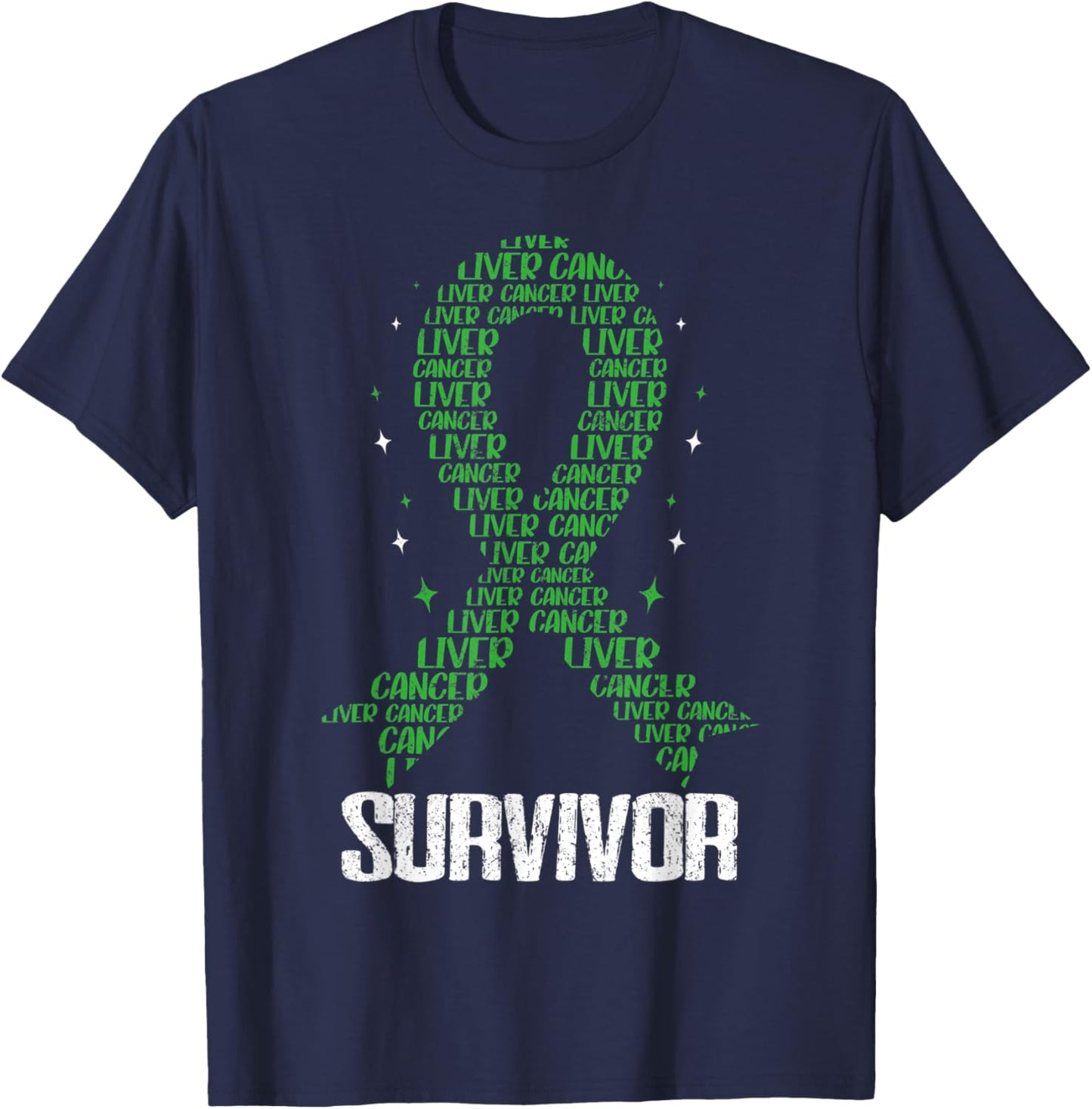 Liver Cancer Awareness Chemo Hepatic Malignancy T-Shirt - T-Shirt | Navy