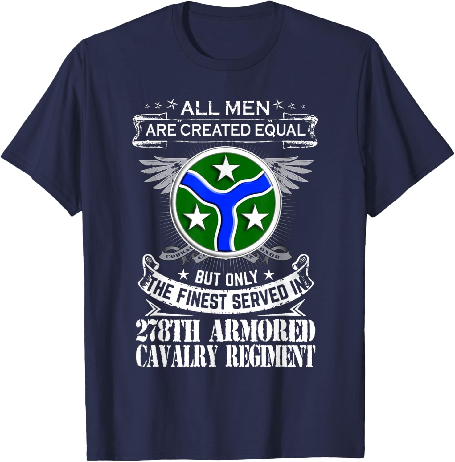 278th Armored Cavalry Regiment US Army T-Shirt - T-Shirt | Navy