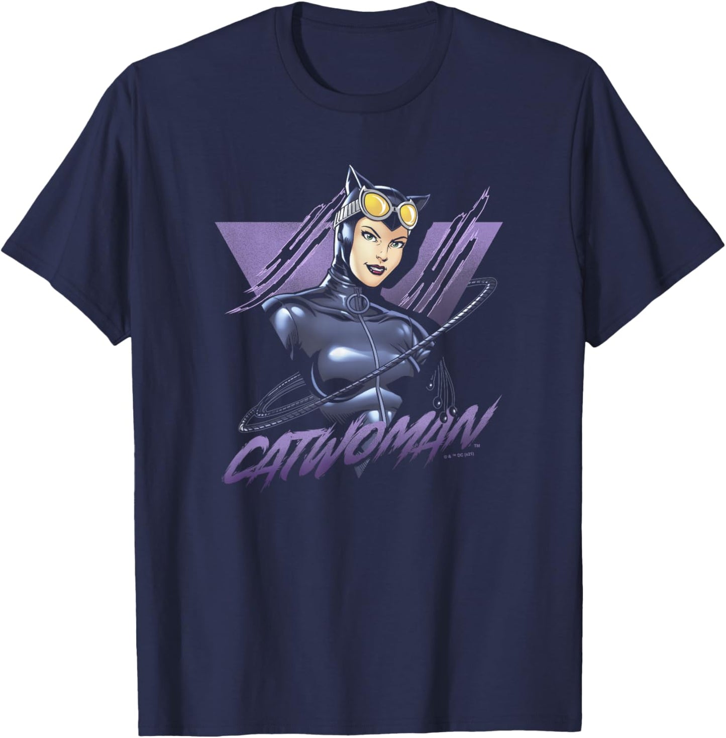DC Comics Batman Catwoman Retro Poster T-Shirt - T-Shirt | Navy