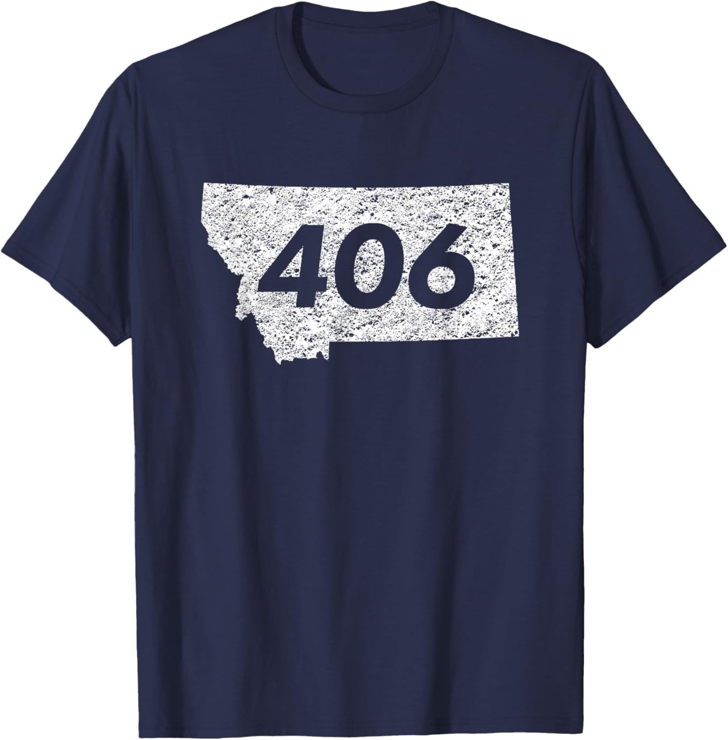 The Montana Moose Co Montana Retro Vintage Outdoors Mountain Graphic Design T-Shirt - T-Shirt | Navy
