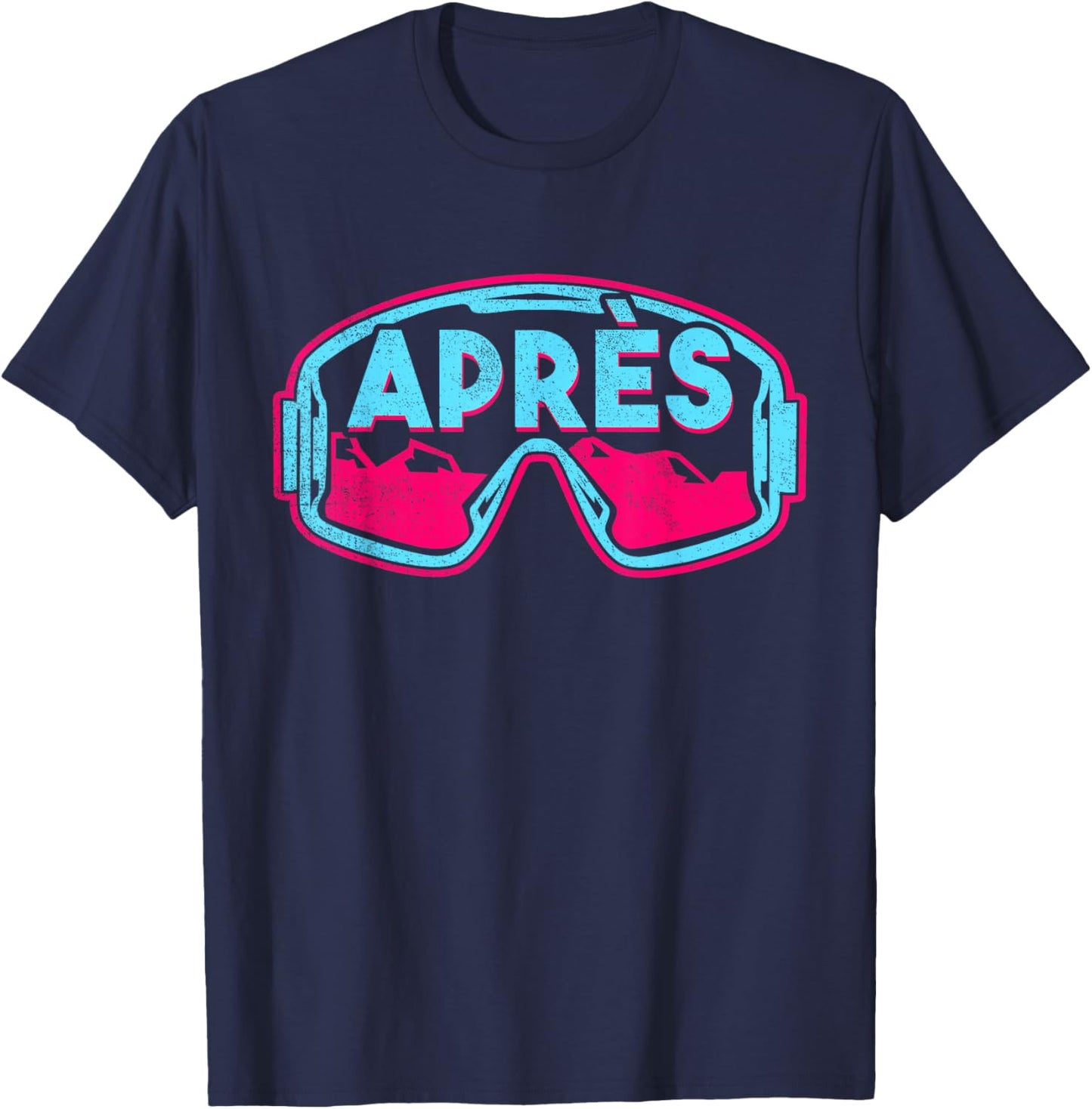 Après, Retro Ski Snowboard Vintage 80s 90s Skiing Outfit T-Shirt - T-Shirt | Navy