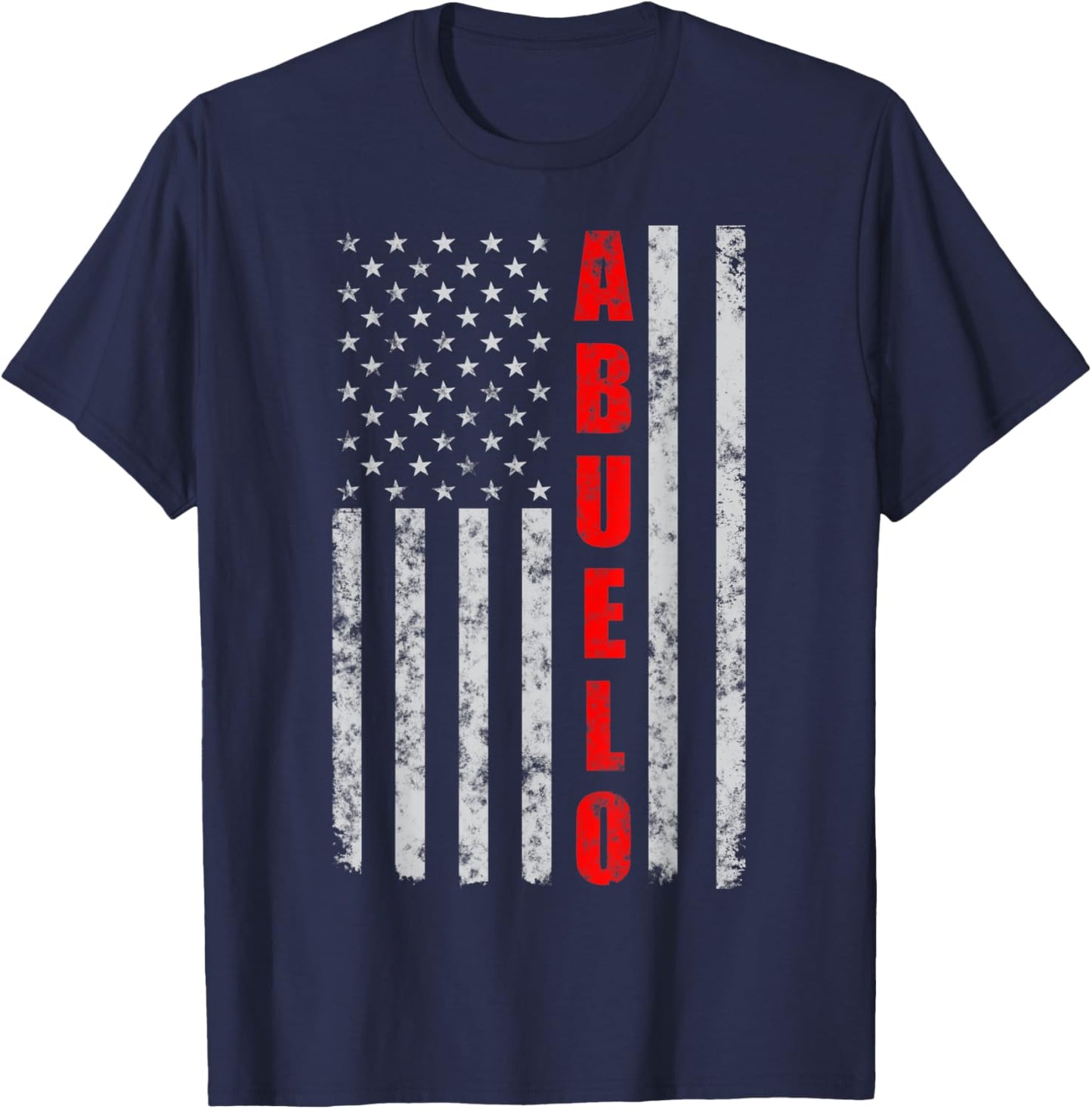 Abuelo Vintage Patriotic fathers day American Flag T-Shirt - T-Shirt | Navy
