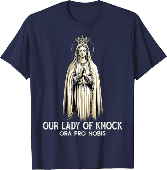 Our Lady of Knock Pilgrimage Ireland Marian Catholic T-Shirt - T-Shirt | Navy