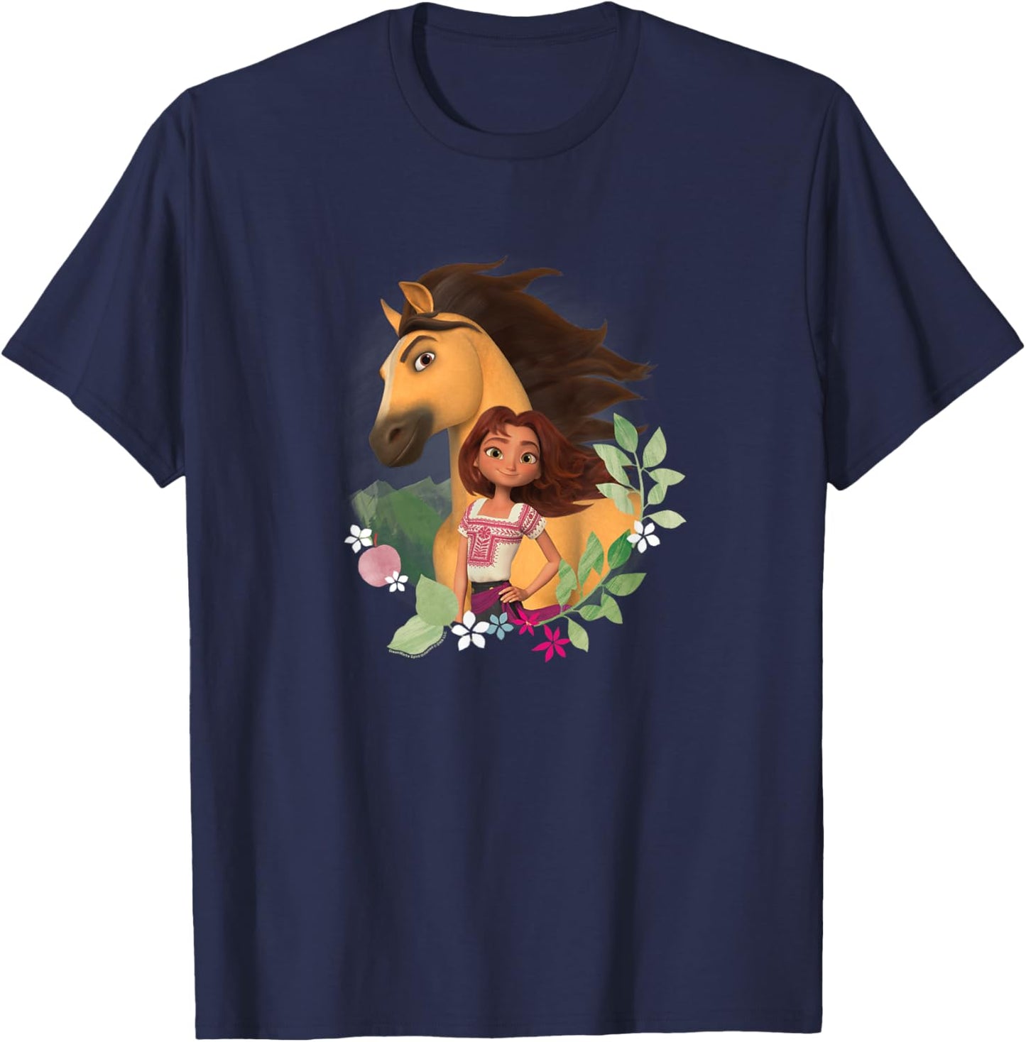 Spirit Untamed - Spirit and Lucky Foliage T-Shirt - T-Shirt | Navy