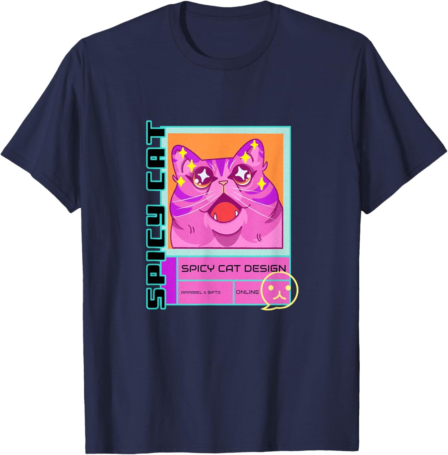 SPICY CAT DESIGN OFFICIAL LOGO CRAZY KITTY MASCOTT Women T-Shirt - T-Shirt | Navy