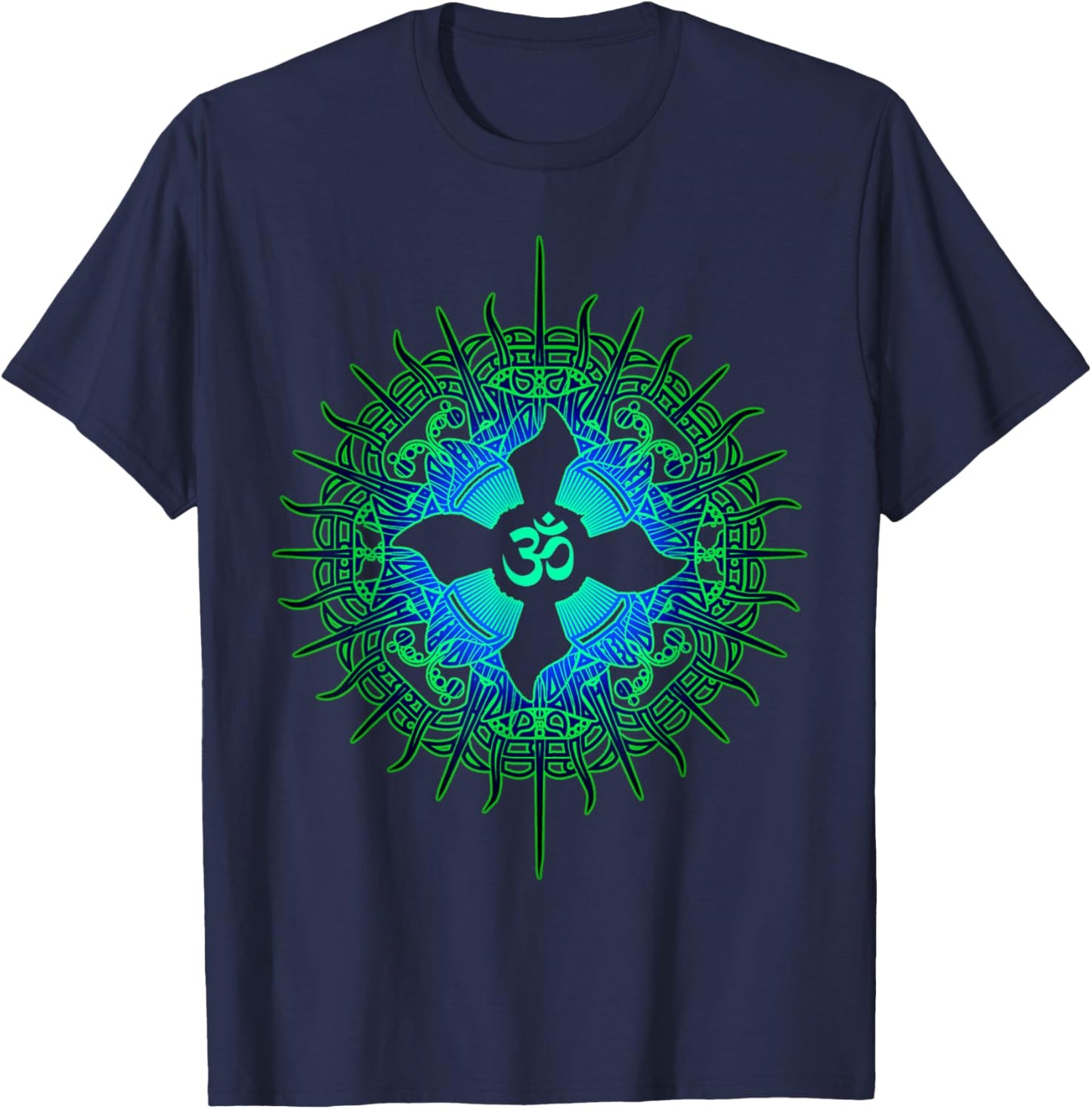 Om Psytrance Goa Psy Rave Psychedelic Festival Present T-Shirt - T-Shirt | Navy