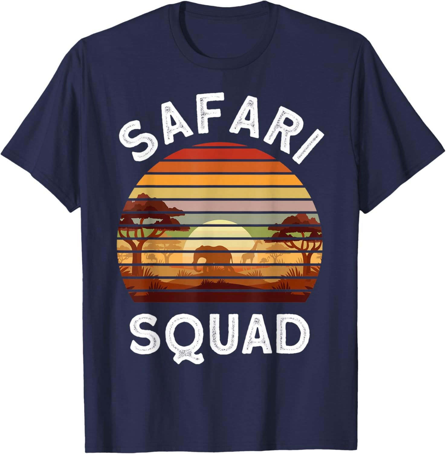 Safari Lovers Zoo Safari Squad Safari Birthday T-Shirt - T-Shirt | Navy