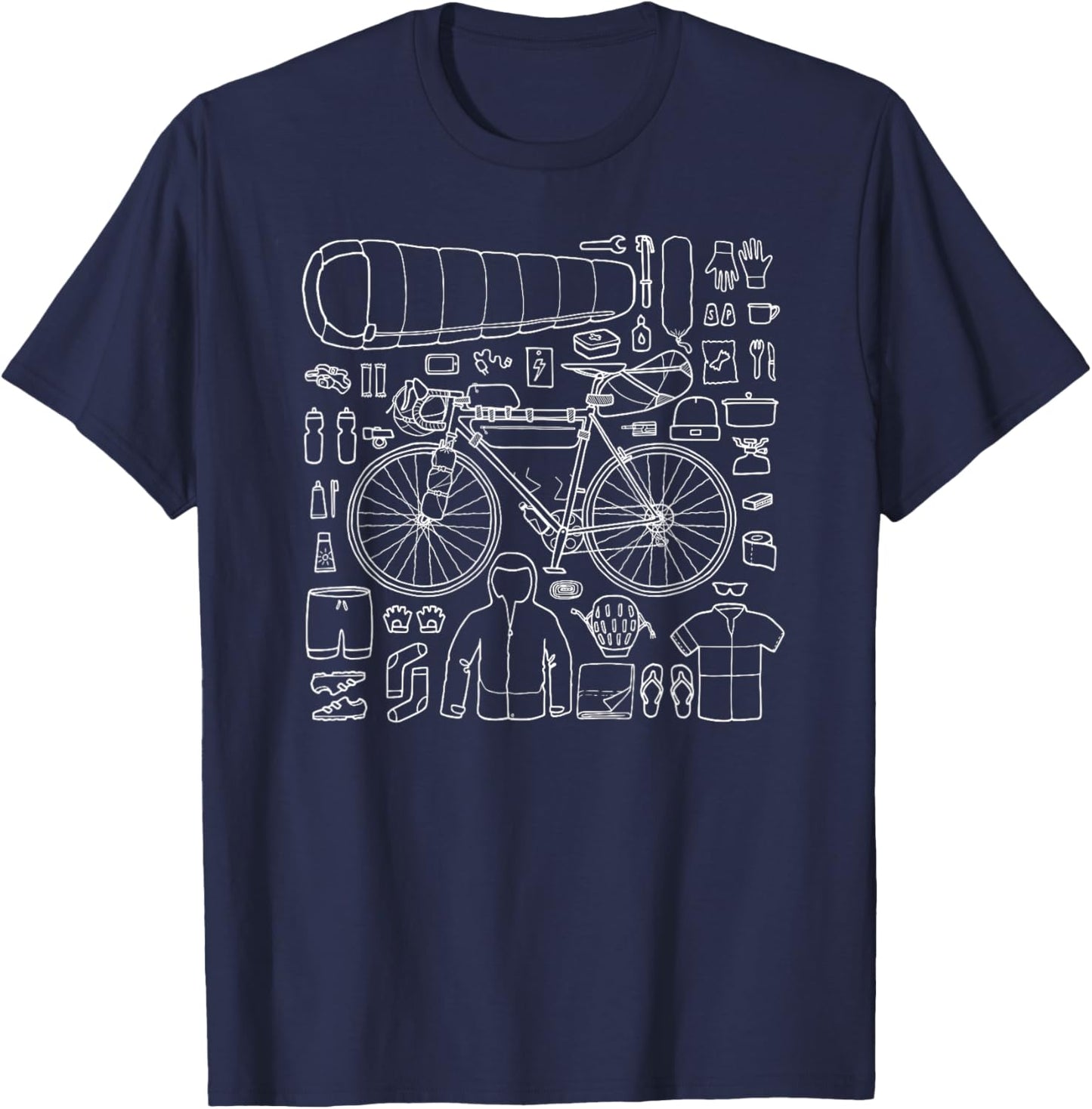 Pedal X Chain -Adults Cycling Adventure , Black, Small T-Shirt - T-Shirt | Navy