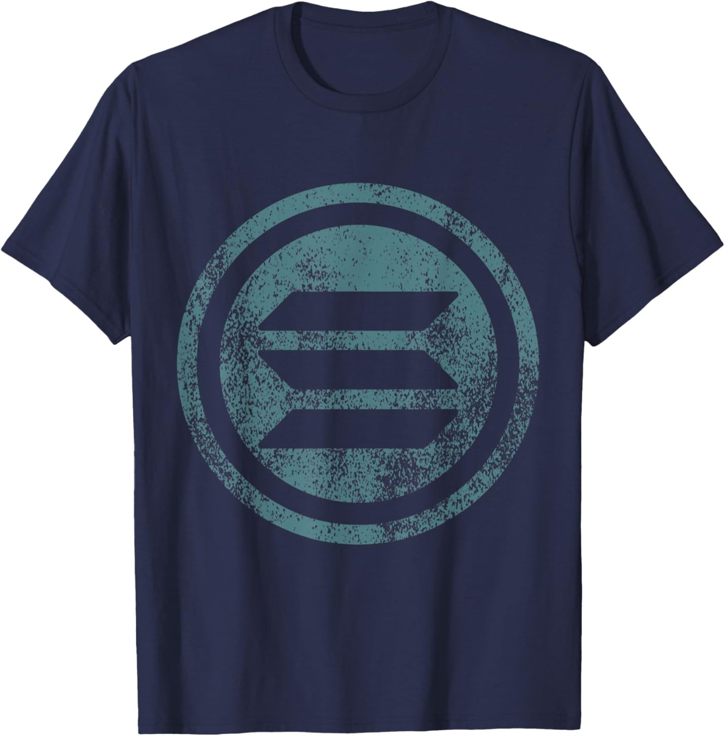 Vintage Solana SOL Logo Crypto Blockchain | Solana T-Shirt - T-Shirt | Navy