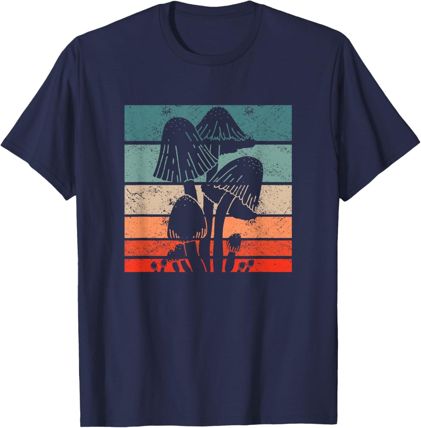 Retro Mushroom Collector Schwammerl - Vintage Mushroom Finder T-Shirt - T-Shirt | Navy