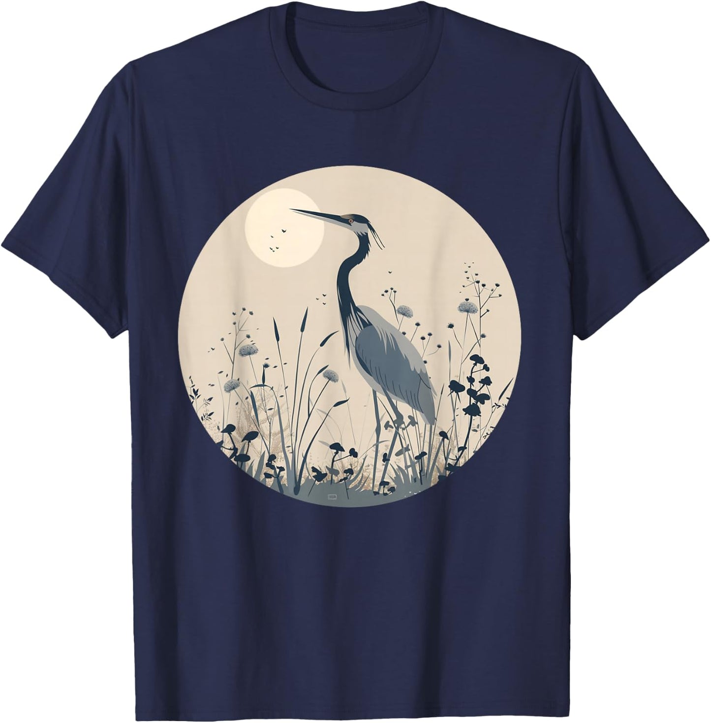 Nice Heron for Birds and Animals Lovers T-Shirt - T-Shirt | Navy