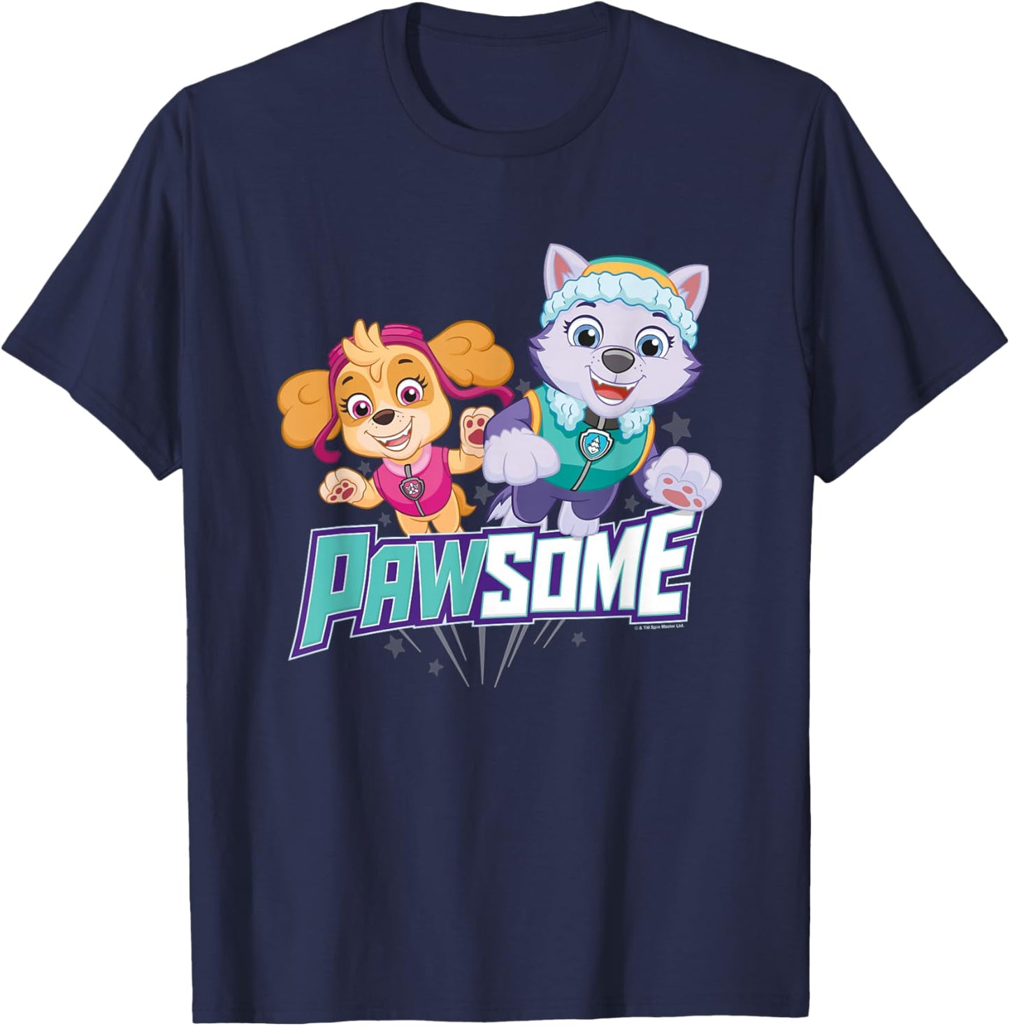PAW Patrol Pawsome Skye & Everest T-Shirt - T-Shirt | Navy