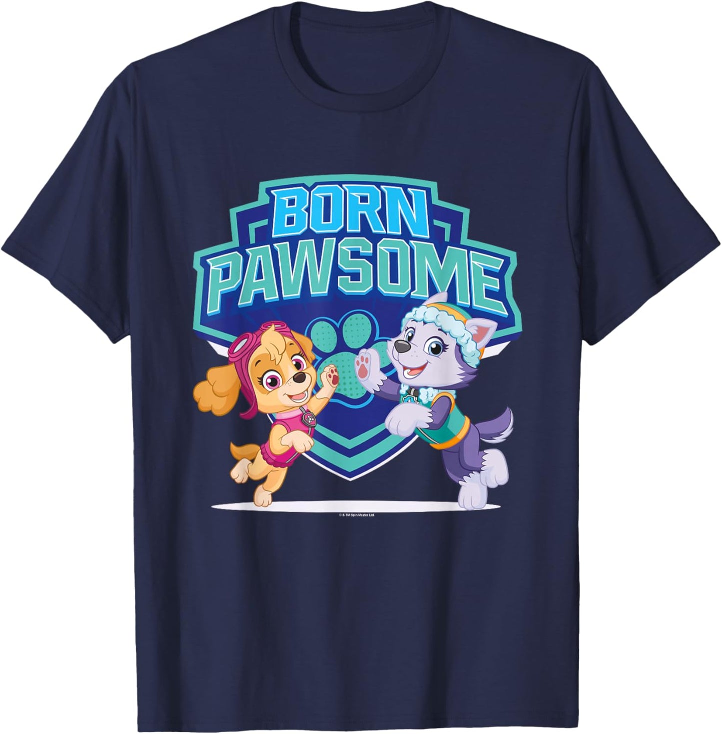 PAW Patrol Born Pawsome Skye & Everest T-Shirt - T-Shirt | Navy