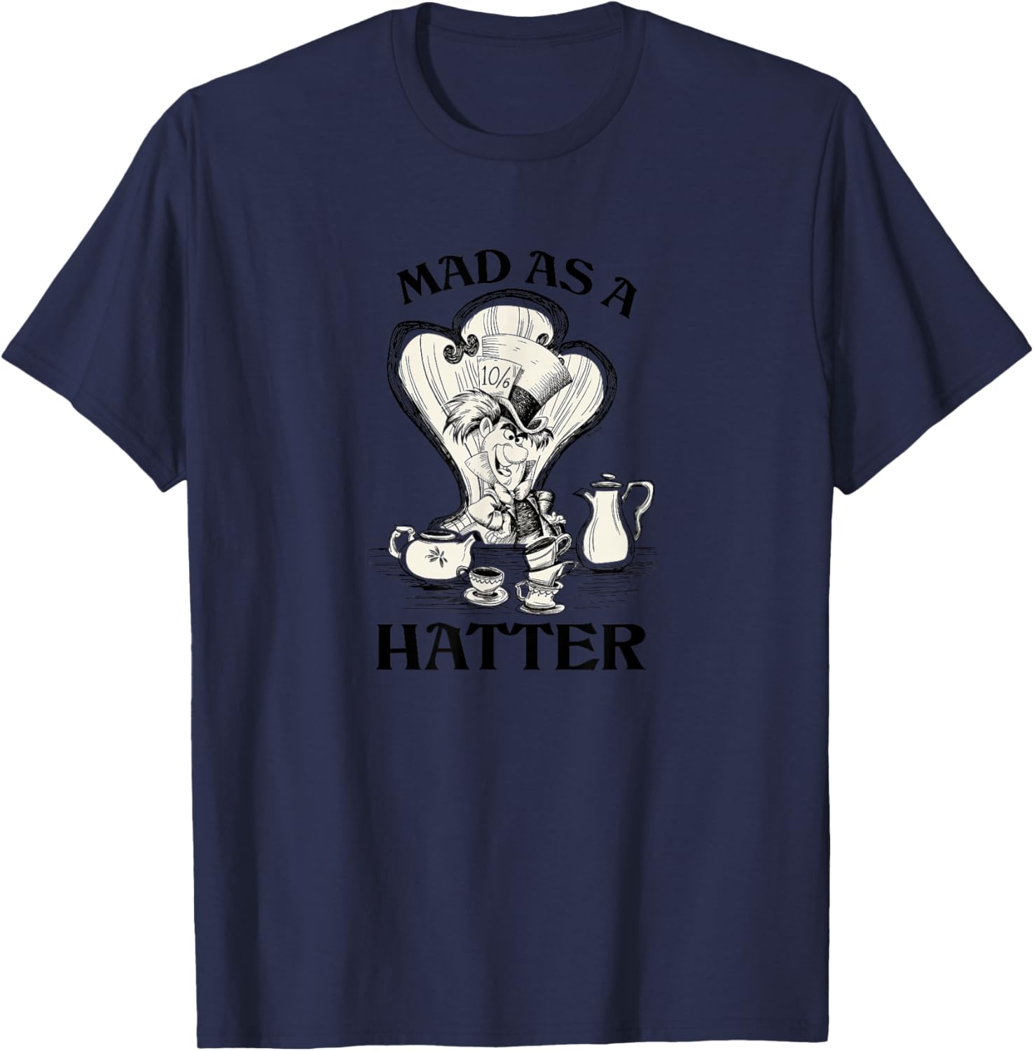 Alice In Wonderland - Mad as a Hatter T-Shirt - T-Shirt | Navy