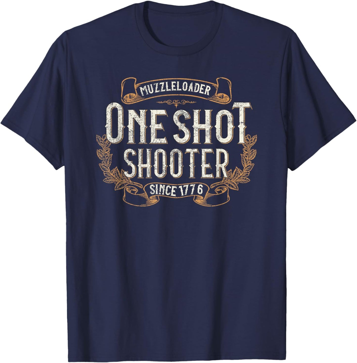 Vintage Muzzleloader Accessories Long range Rifle Shooting T-Shirt - T-Shirt | Navy