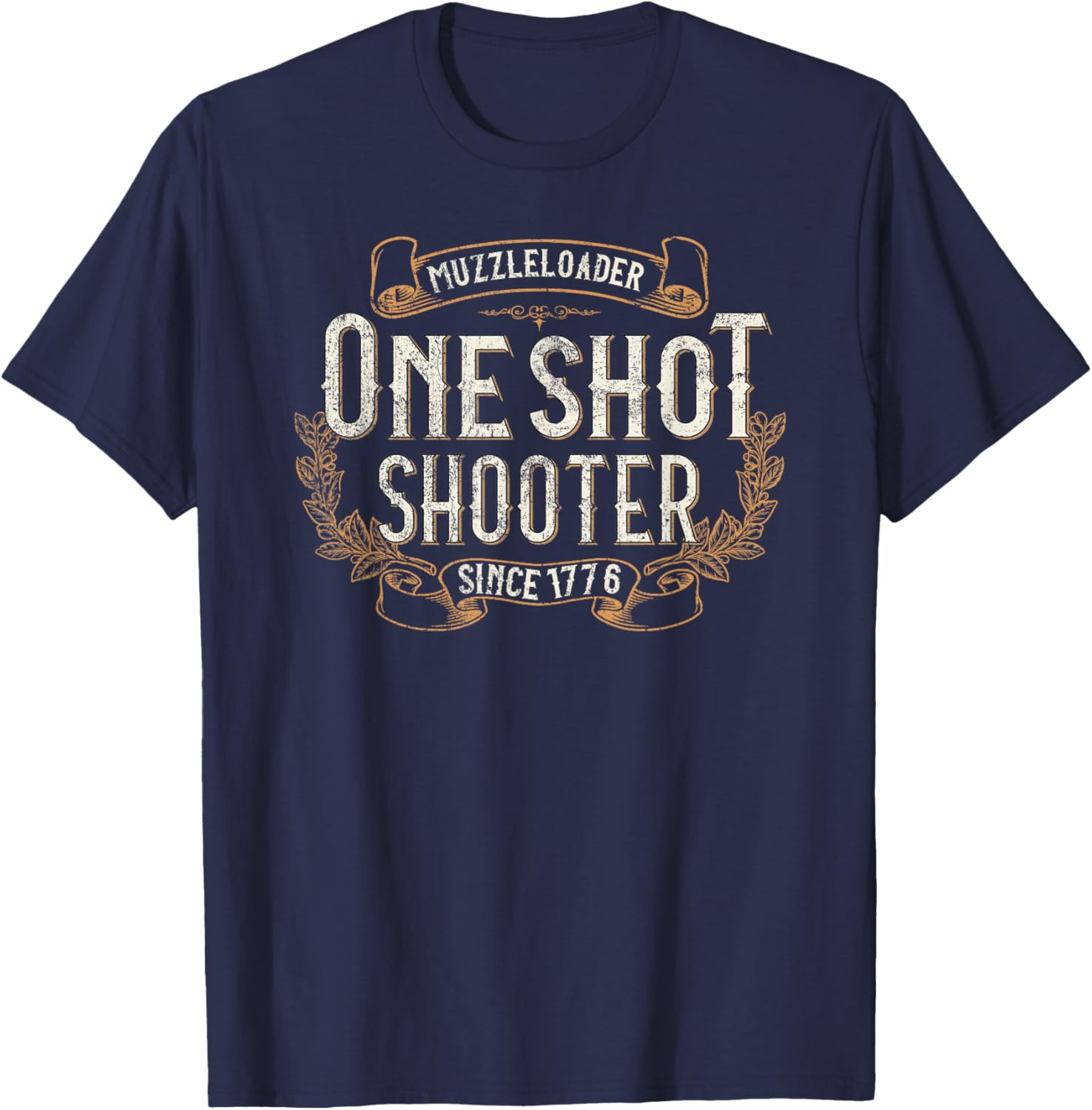 Vintage Muzzleloader Accessories Long range Rifle Shooting T-Shirt - T-Shirt | Navy