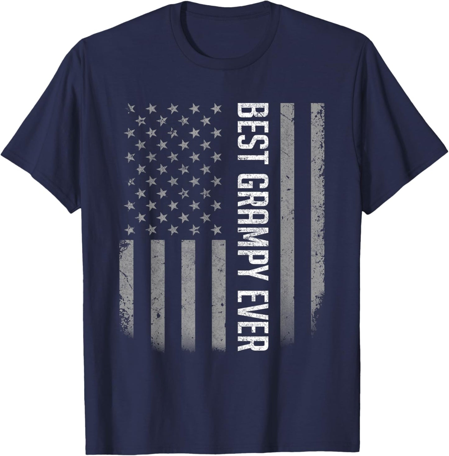 Best Grampy Ever American Flag Shirt Gifts for Father's Day T-Shirt - T-Shirt | Navy