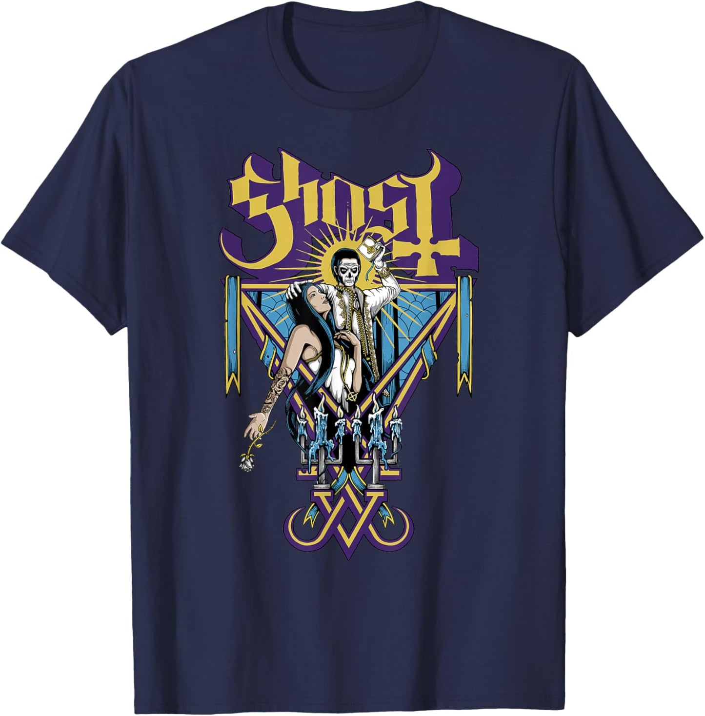 Ghost – Blessed T-Shirt - T-Shirt | Navy