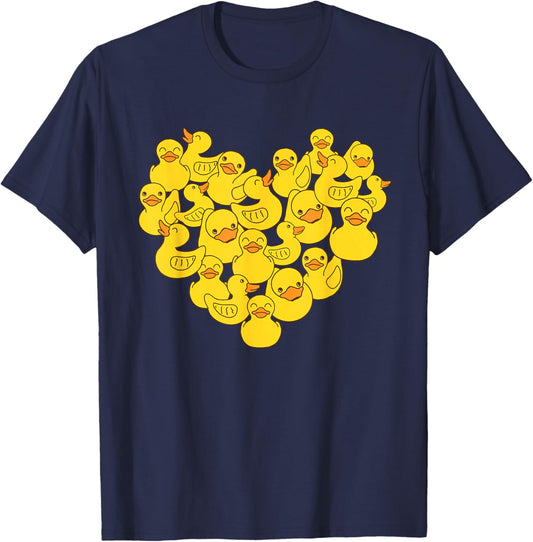 Duck Heart Symbol Love - Duck Lover T-Shirt - T-Shirt | Navy