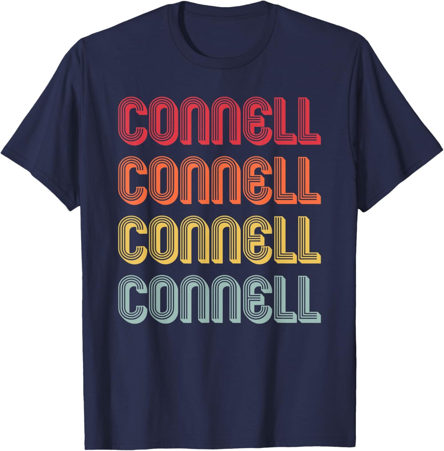 CONNELL Gift Surname Funny Retro Vintage Birthday Reunion T-Shirt - T-Shirt | Navy