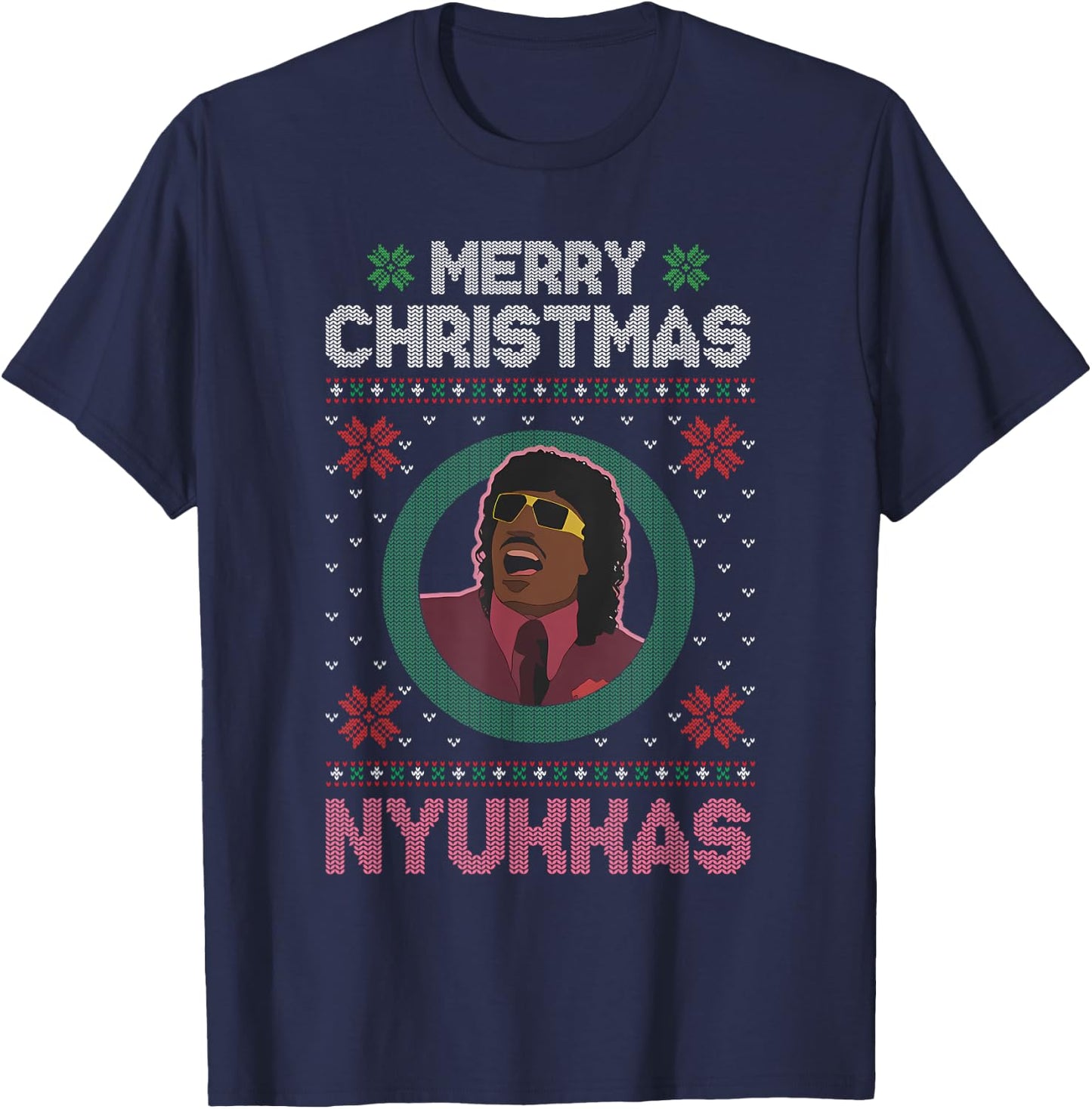 Merry Christmas Nyukkas Funny Christmas Apparel T-Shirt - T-Shirt | Navy