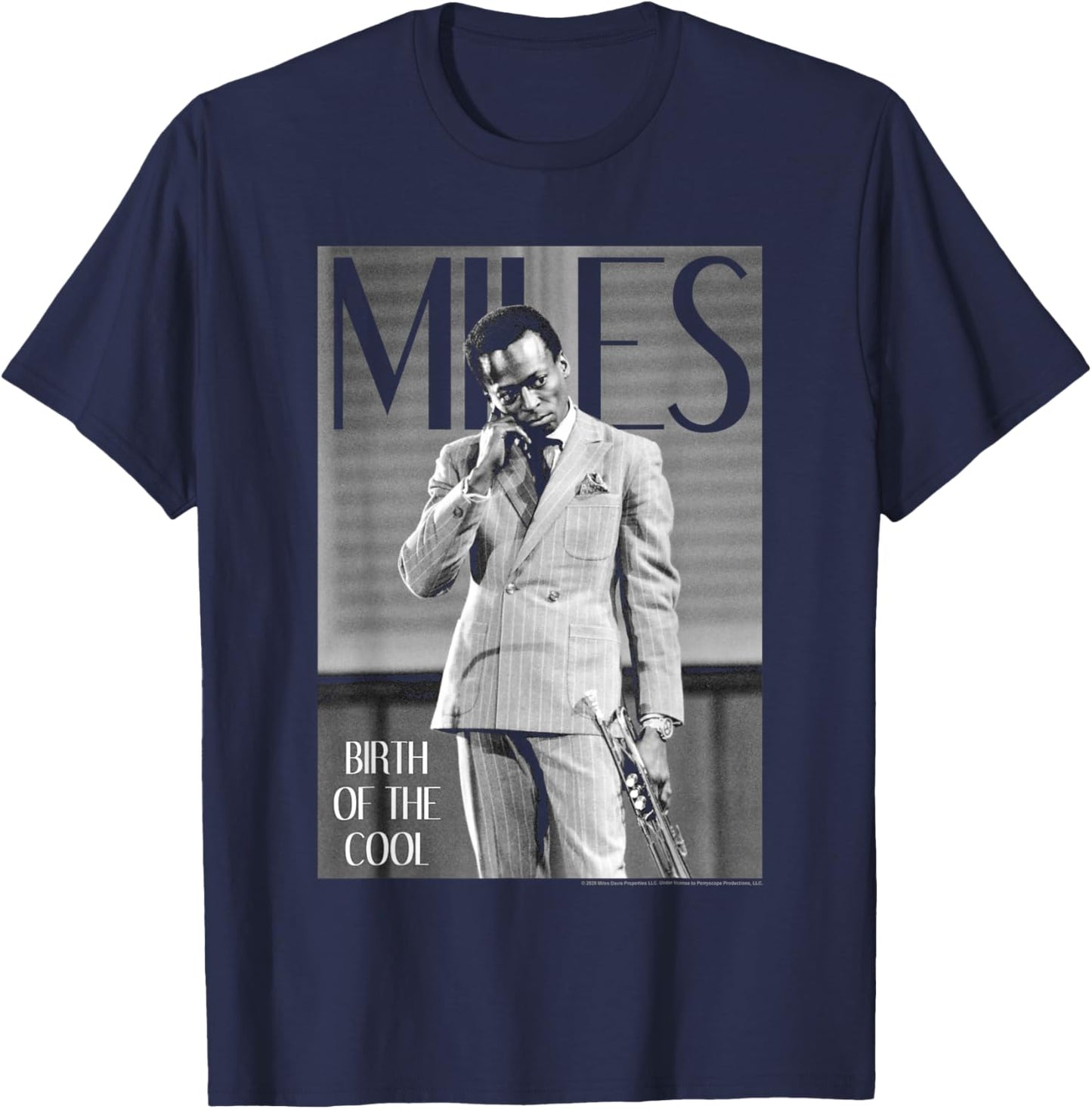 Miles Davis Simply Cool T-Shirt - T-Shirt | Navy
