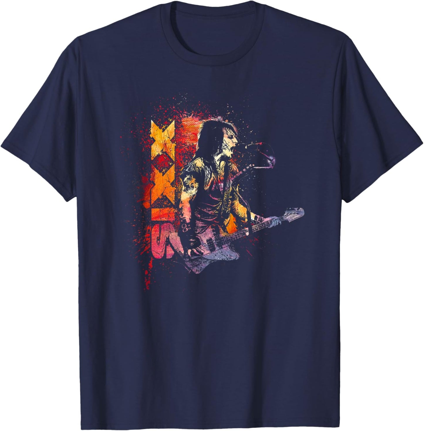 Sixx On Sixx – Nikki A Splatte T-Shirt - T-Shirt | Navy