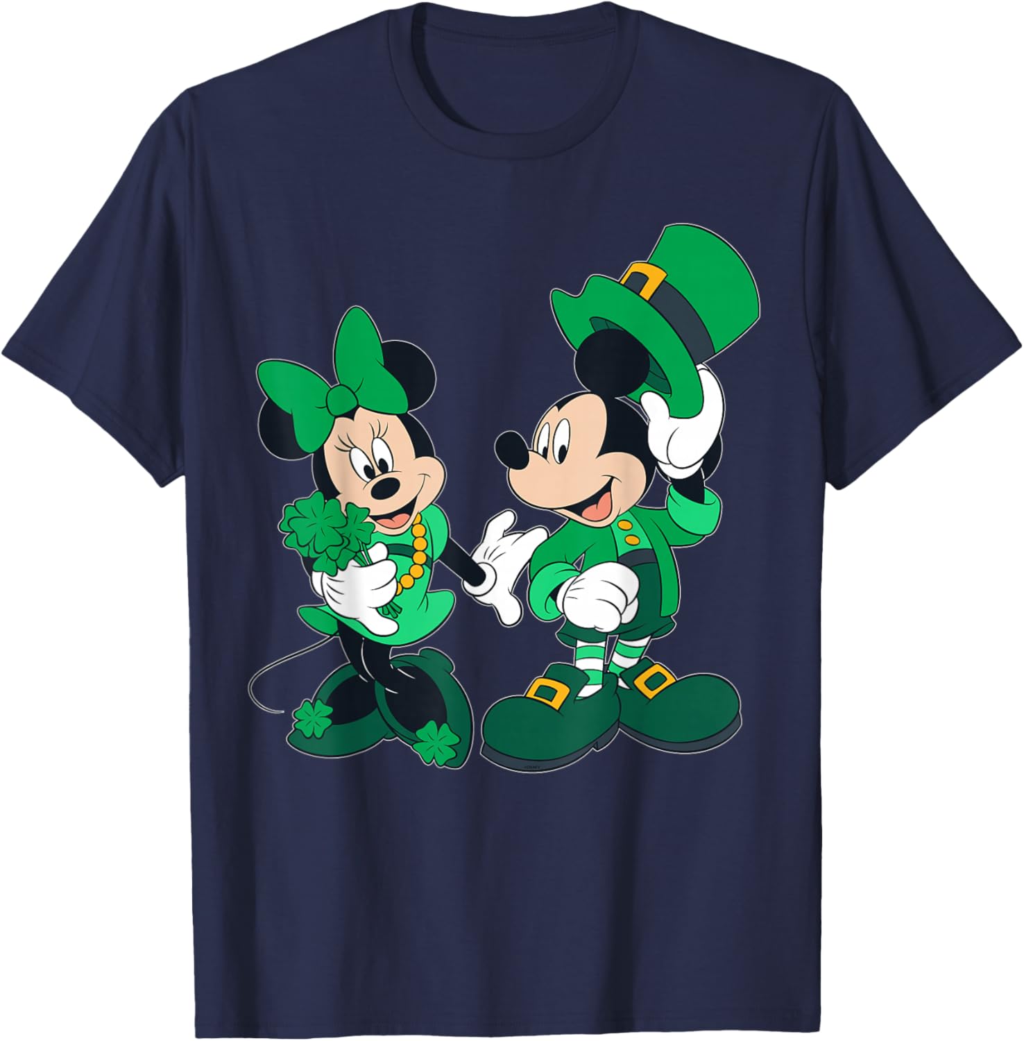Disney Green Leprechaun Mickey & Minnie St. Patrick's Day T-Shirt - T-Shirt | Navy