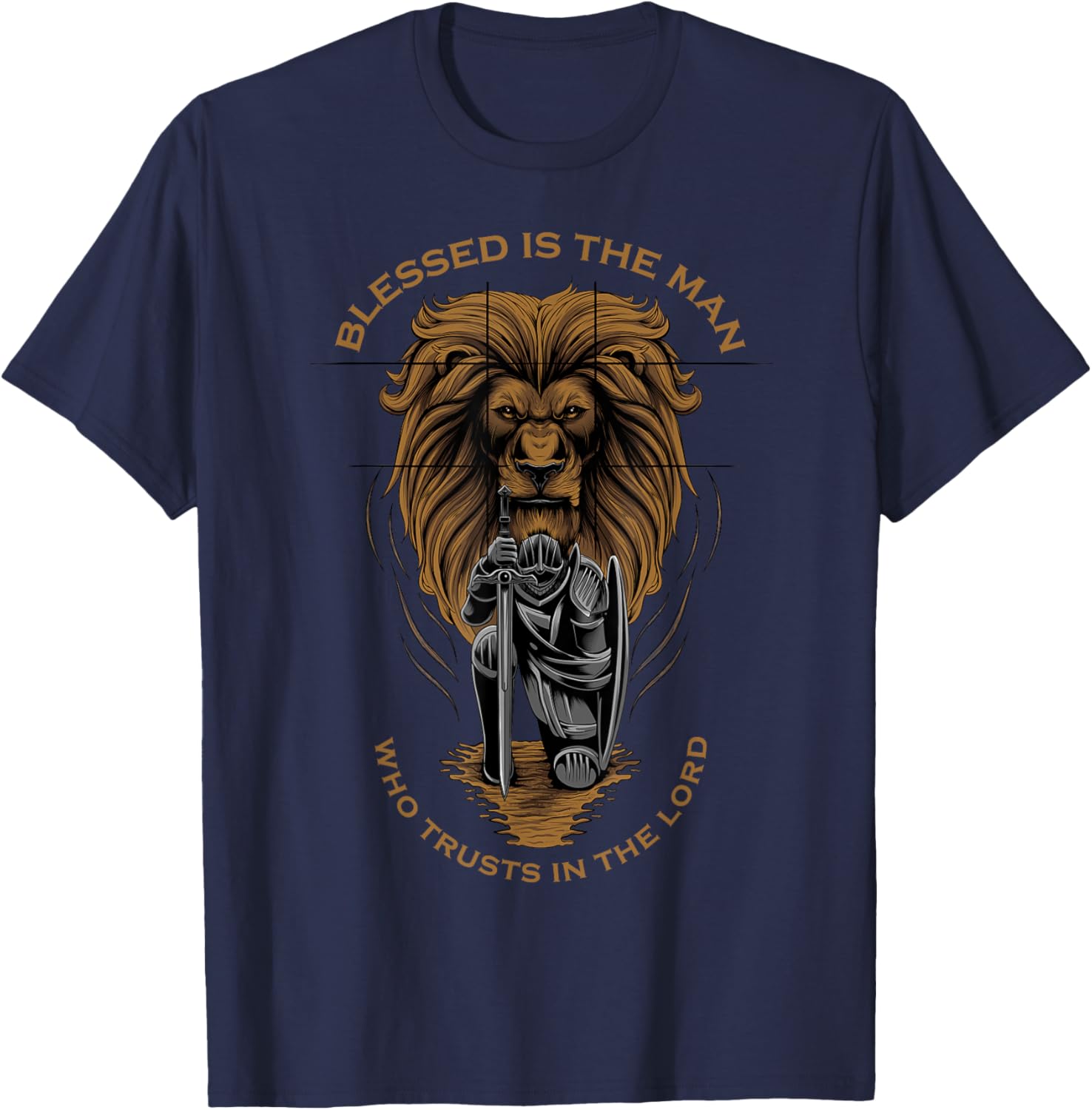 Blessed Is The Man Who Trusts In The Lord Christian Faith T-Shirt - T-Shirt | Navy