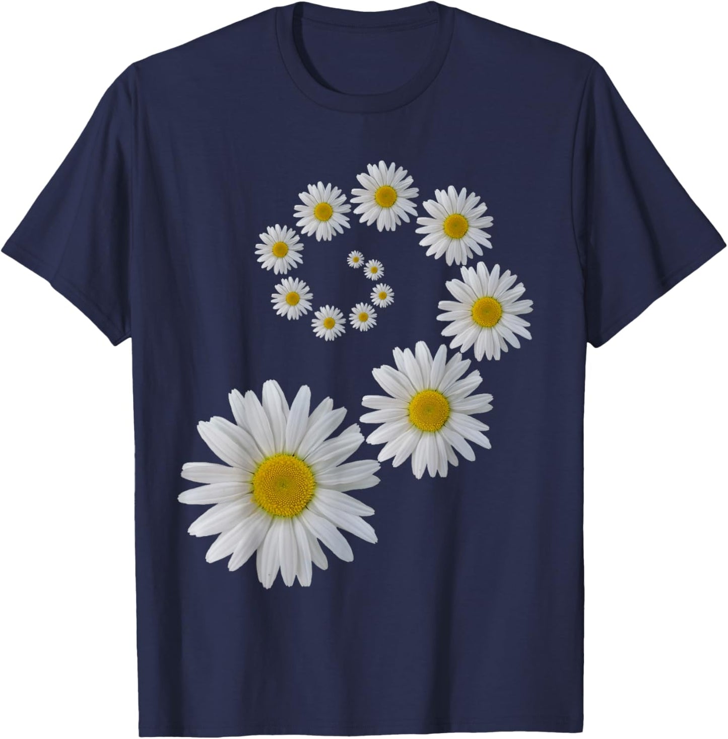 Daisies, Daisy Flower, Blooming Daisy, Bloom, Flowers,floral T-Shirt - T-Shirt | Navy