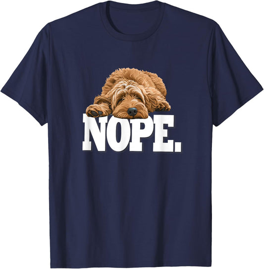 & Funny NOPE Napping Goldendoodle Doodle Lover T-Shirt - T-Shirt | Navy