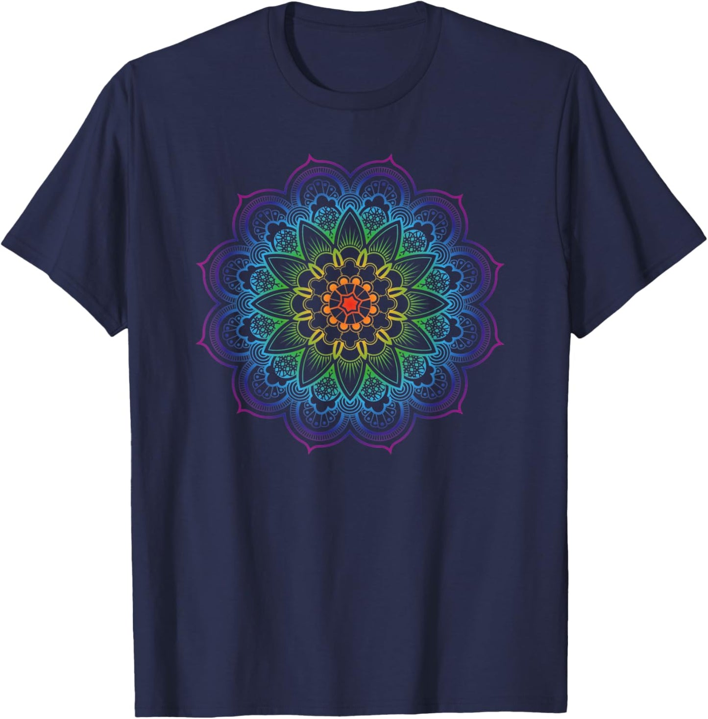 Qi Gong Chi Gong Yoga Mandala T-Shirt - T-Shirt | Navy