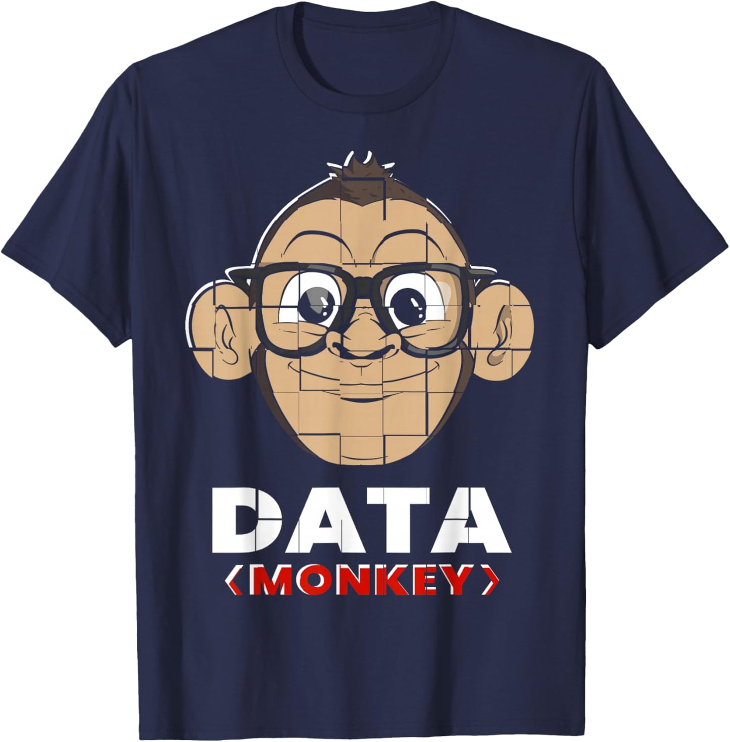 Data Monkey Data Evaluator Code Programmer T-Shirt - T-Shirt | Navy