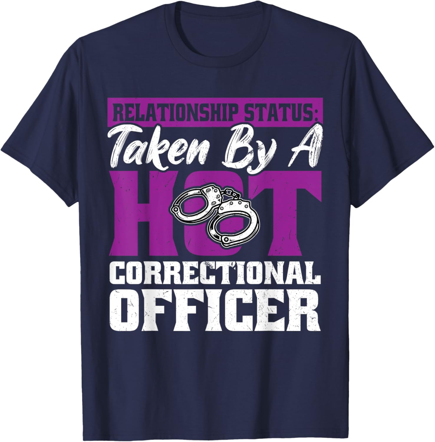 Wife or Girlfriend Of A Corrections Officer T-Shirt - T-Shirt | Navy