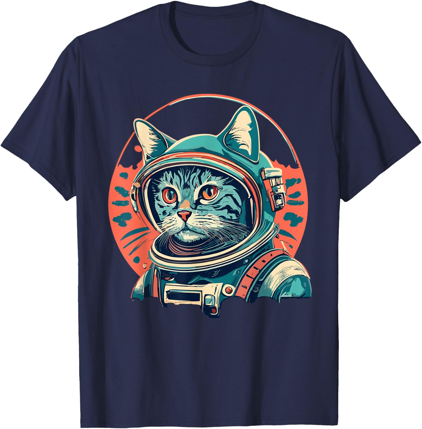 Space Kitty | Galaxy Cat | Catstronaut | Cat Astronaut Women Girls Kids T-Shirt - T-Shirt | Navy