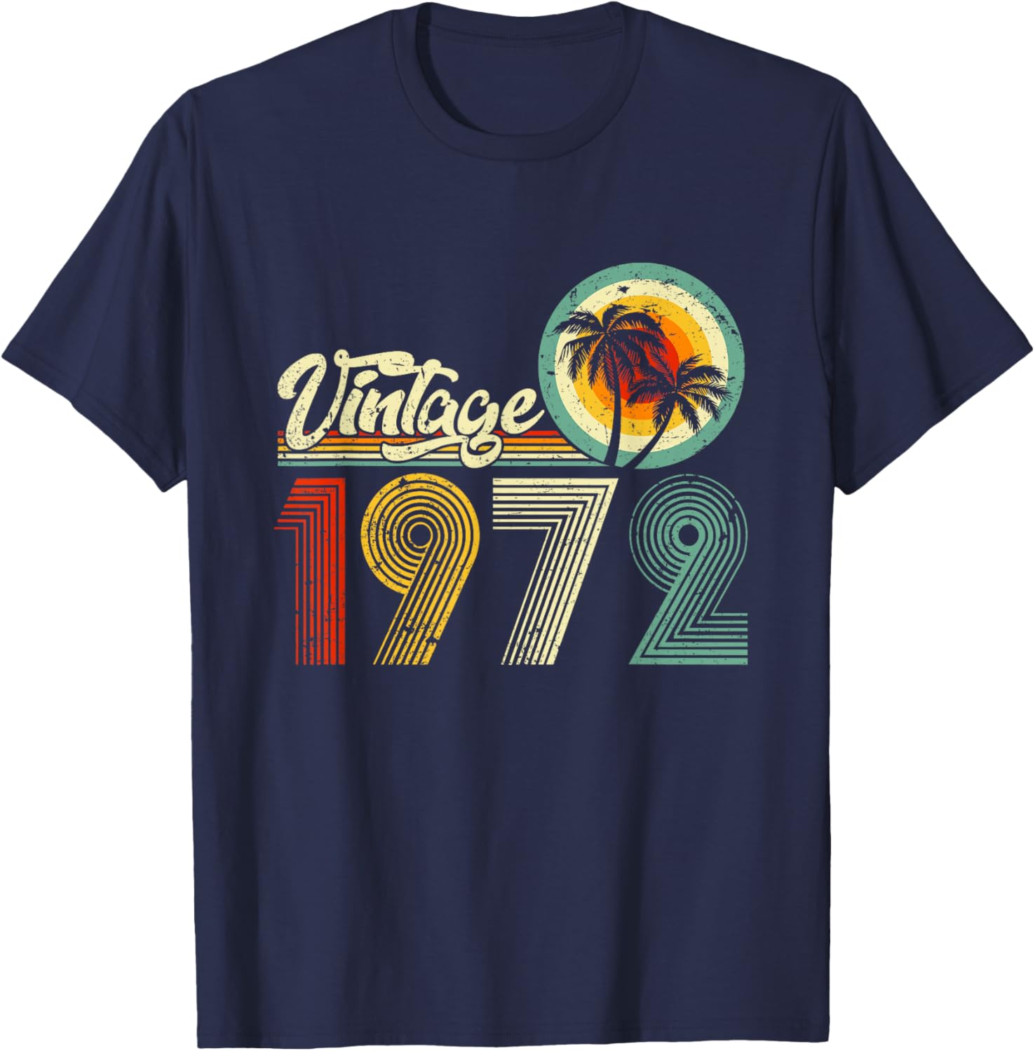 50 Year Old Gift Men Women Vintage 1972 50th Birthday Retro T-Shirt - T-Shirt | Navy