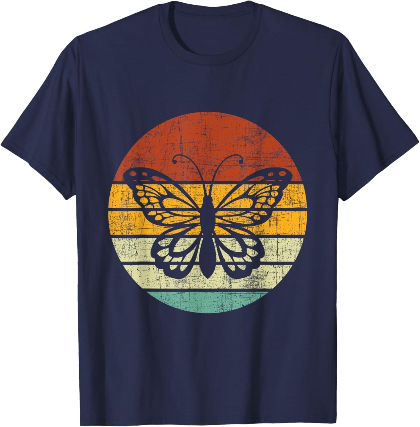 Retro Butterfly Lover - Entomology Lepidopterist Butterflies T-Shirt - T-Shirt | Navy