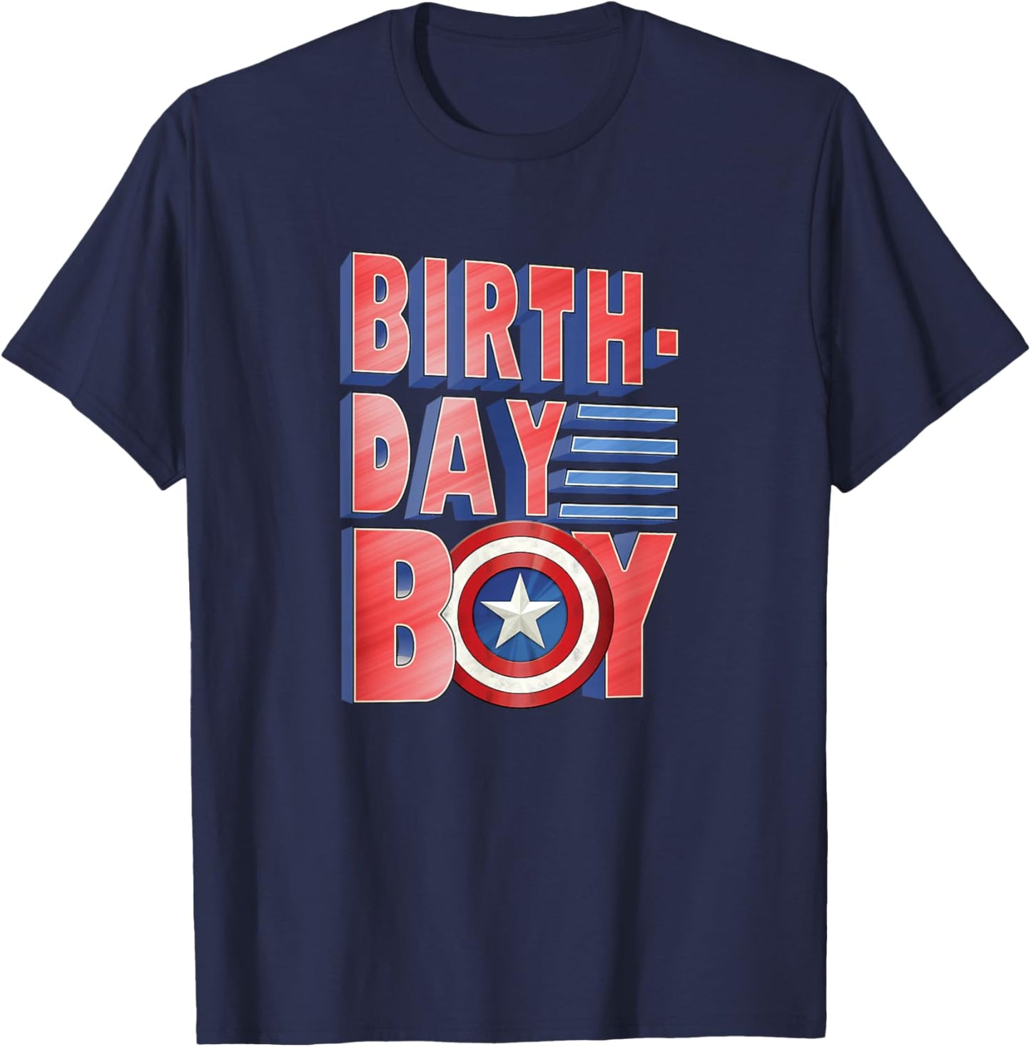 Marvel Avengers Captain America Birthday Boy T-Shirt - T-Shirt | Navy