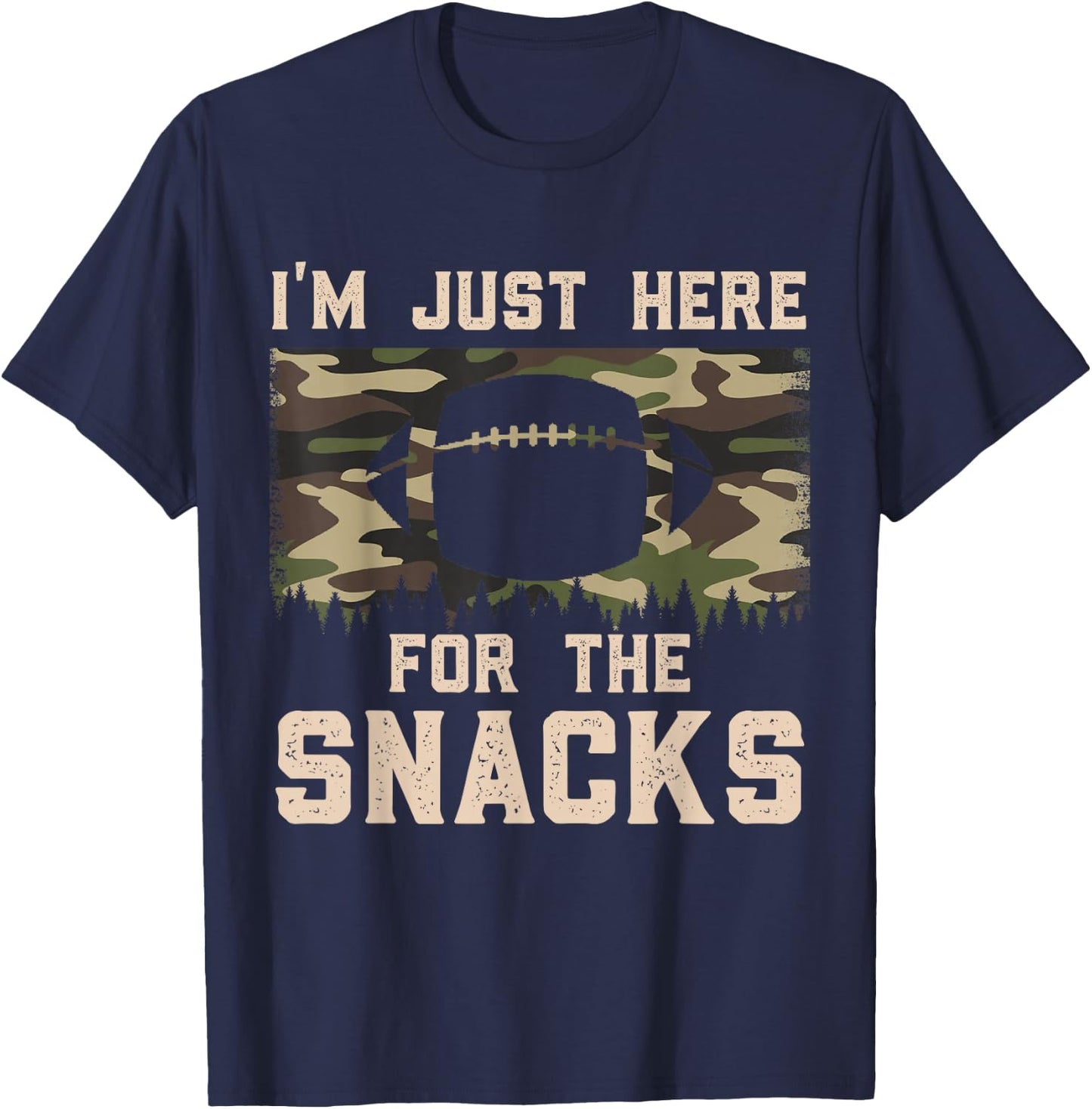 Football Camouflage Gift College Team Coach Camo T-Shirt - T-Shirt | Navy