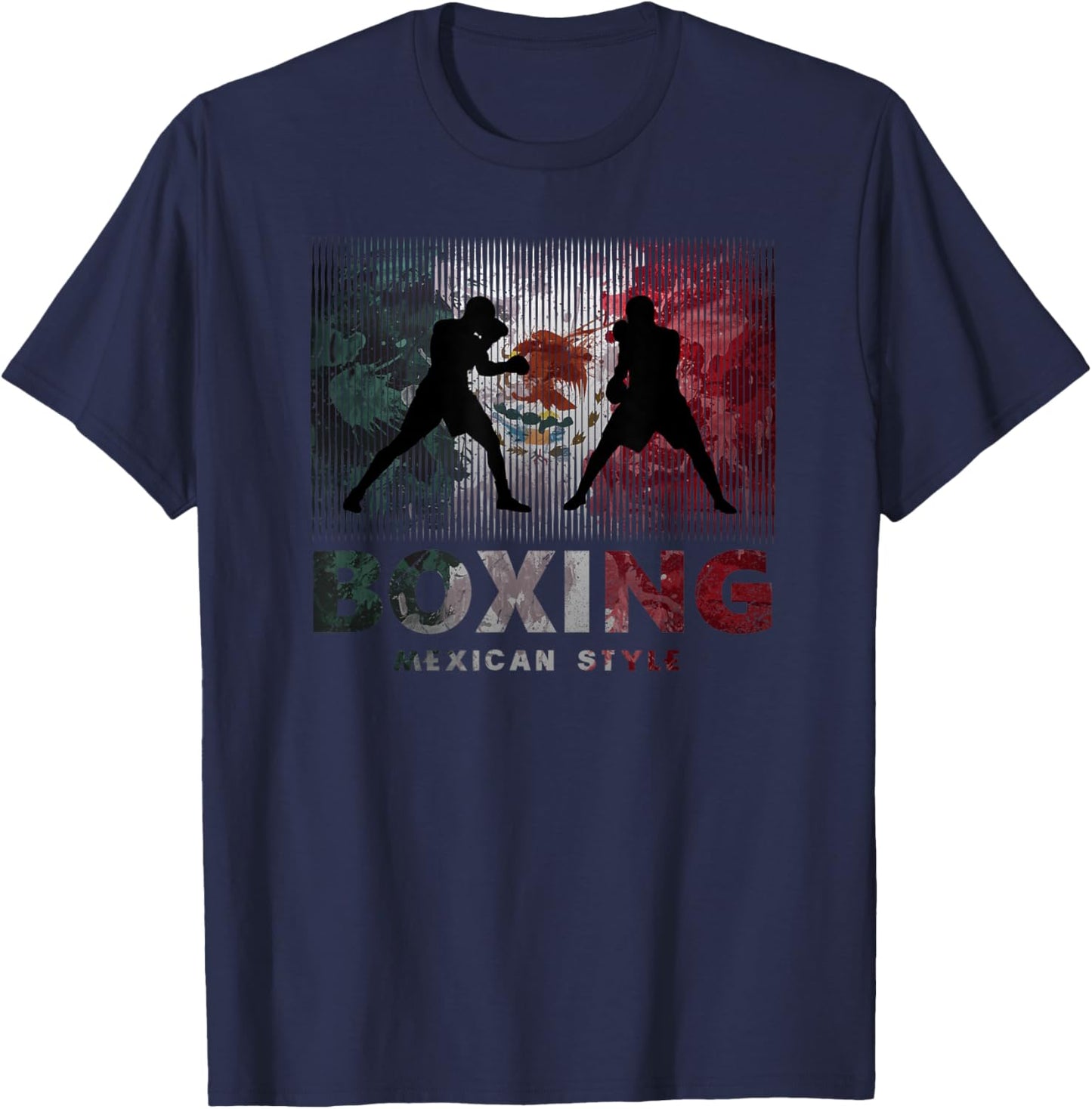 Mexican Vintage Style Boxing Great for a Boxer T-Shirt - T-Shirt | Navy