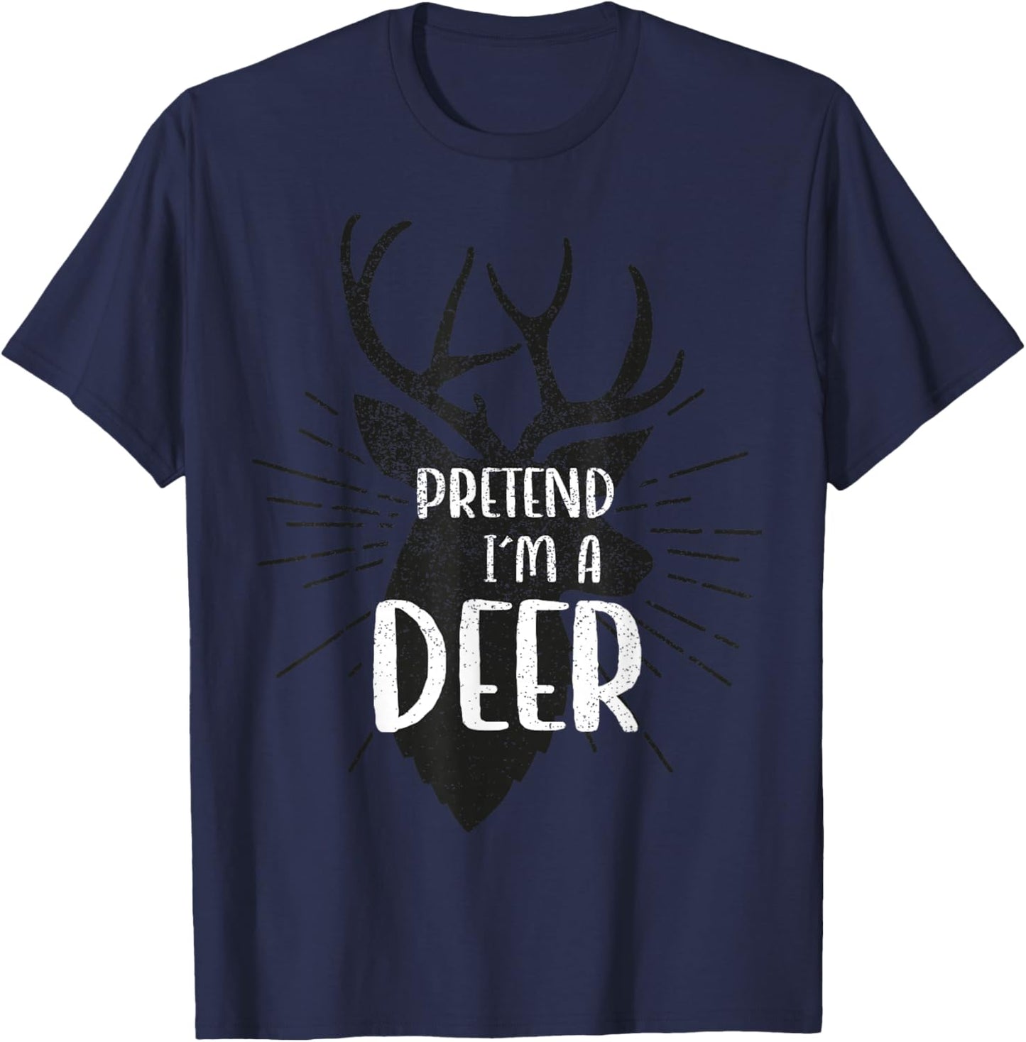 Funny Lazy Halloween Costume - Pretend I'm a Deer T-Shirt - T-Shirt | Navy