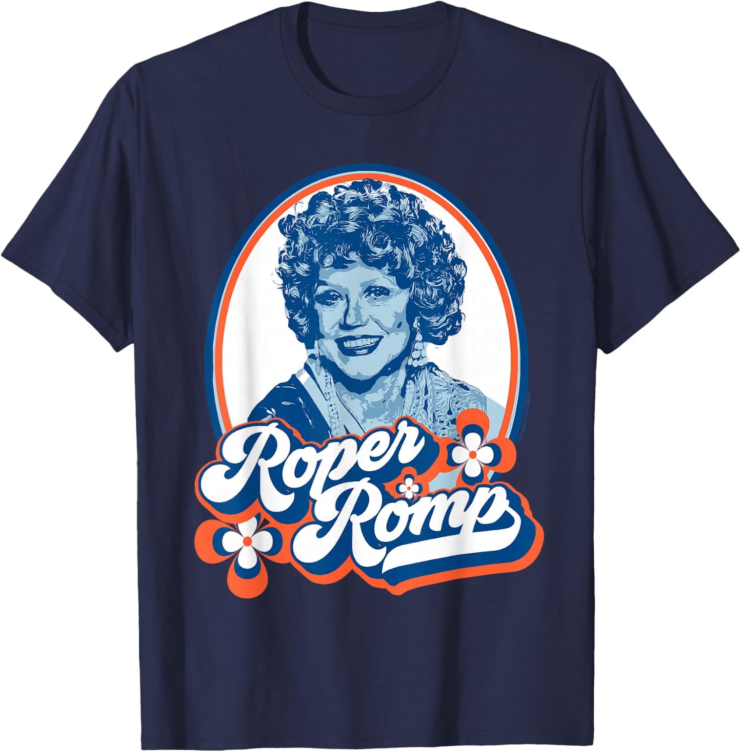 Roper Romp! Mrs. Helen Roper Three's Company Retro T-Shirt - T-Shirt | Navy