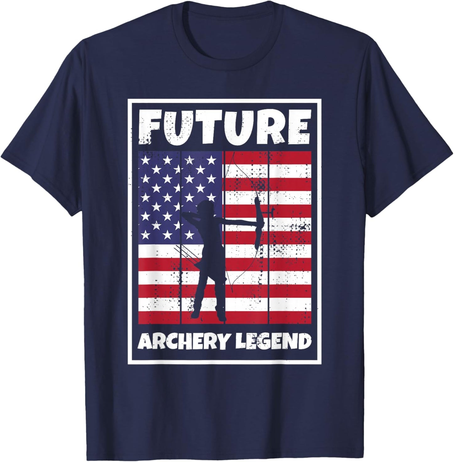 USA Archery Legend for Bow Hunting Kid Archer Youth Archery T-Shirt - T-Shirt | Navy