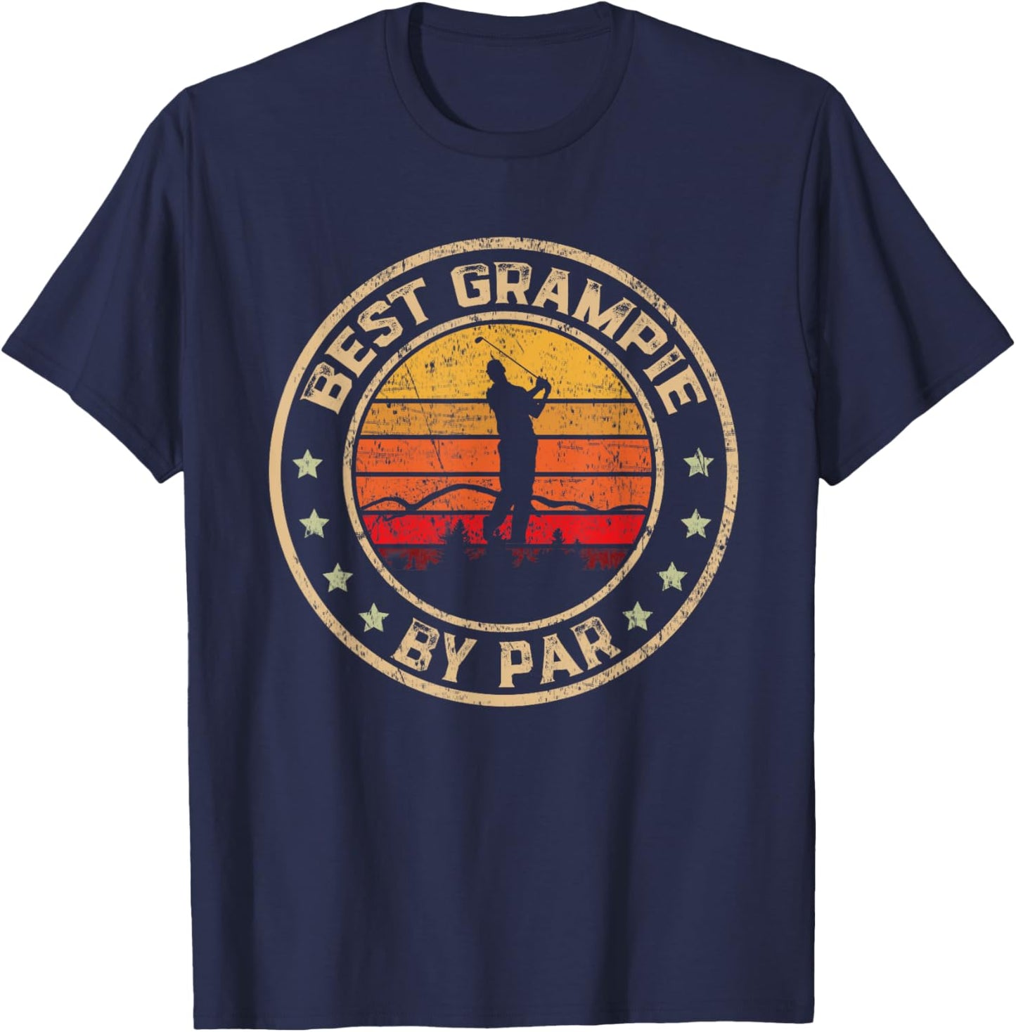 Best Grampie By Par Father's Day Golf Golfing T-Shirt - T-Shirt | Navy
