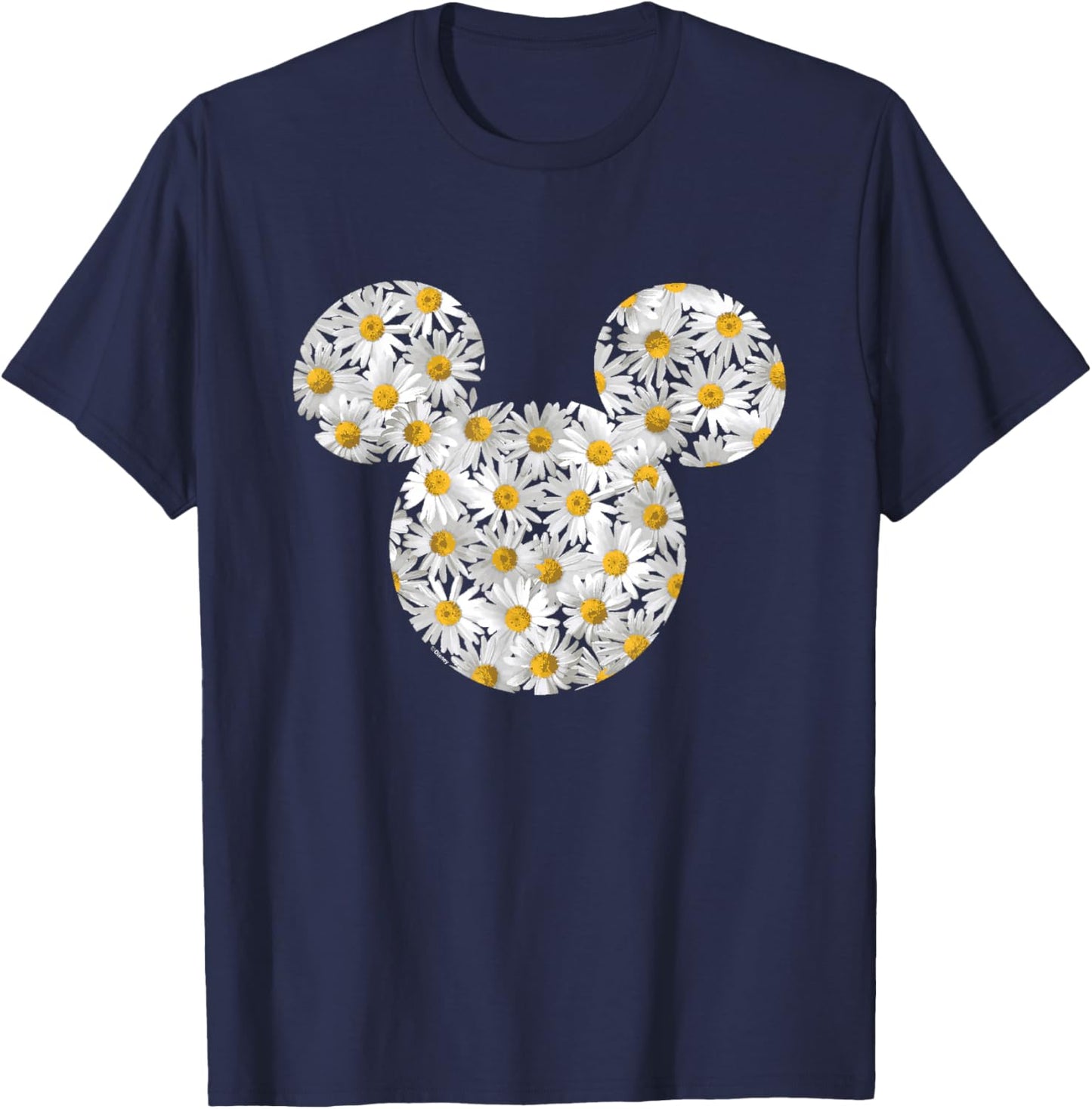 Mickey Mouse - Floral Daisies Small T-Shirt - T-Shirt | Navy