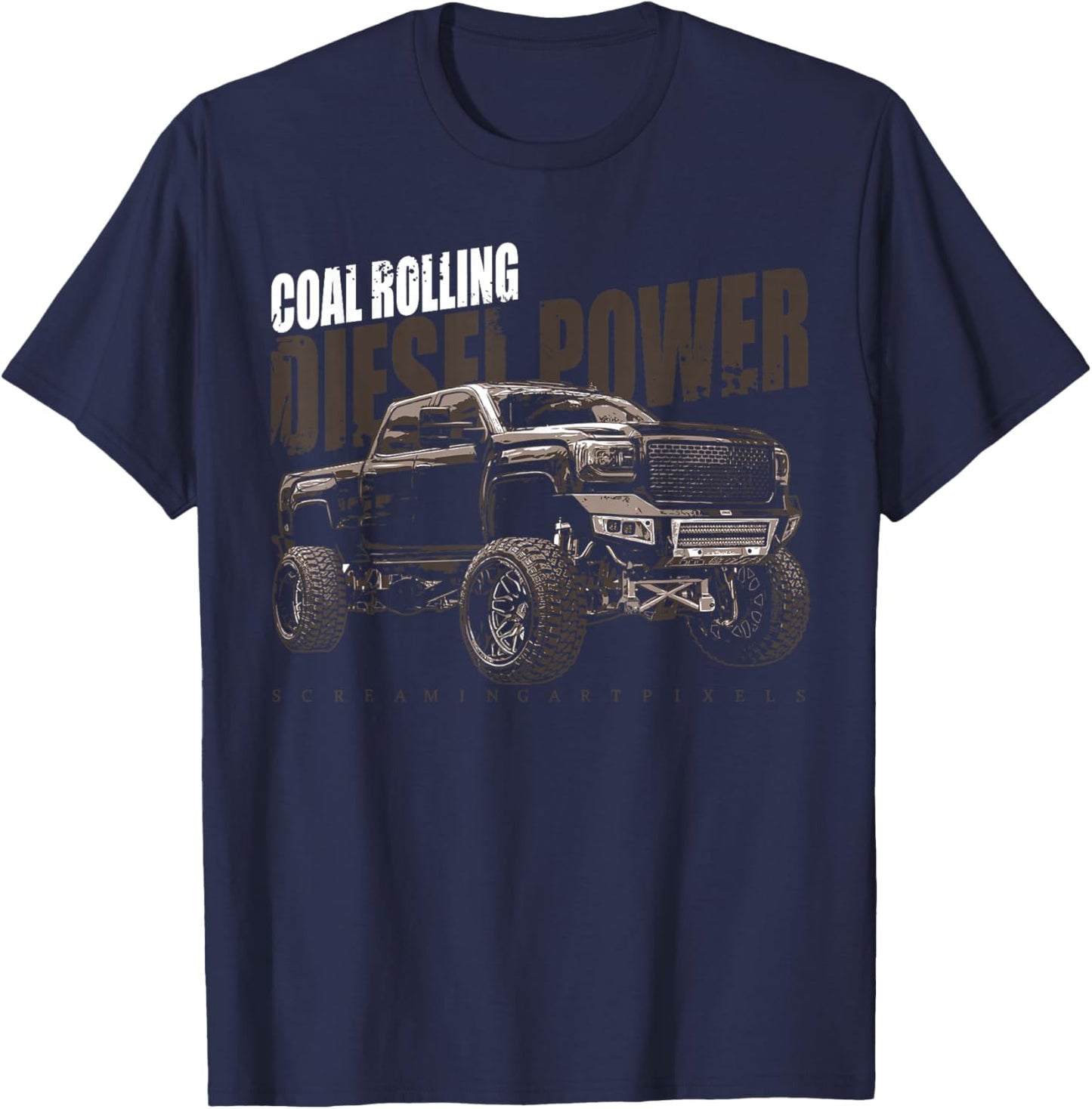 Diesel Power Coal Rolling Turbo Diesel Truck T-Shirt - T-Shirt | Navy